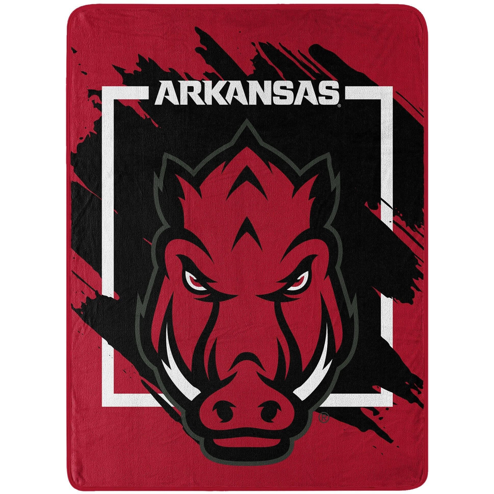 NORTHWEST ENTERPRISES NCAA 46x60 Dimensional Design Micro Raschel Thro Blanket (Arkansas Razorbacks)