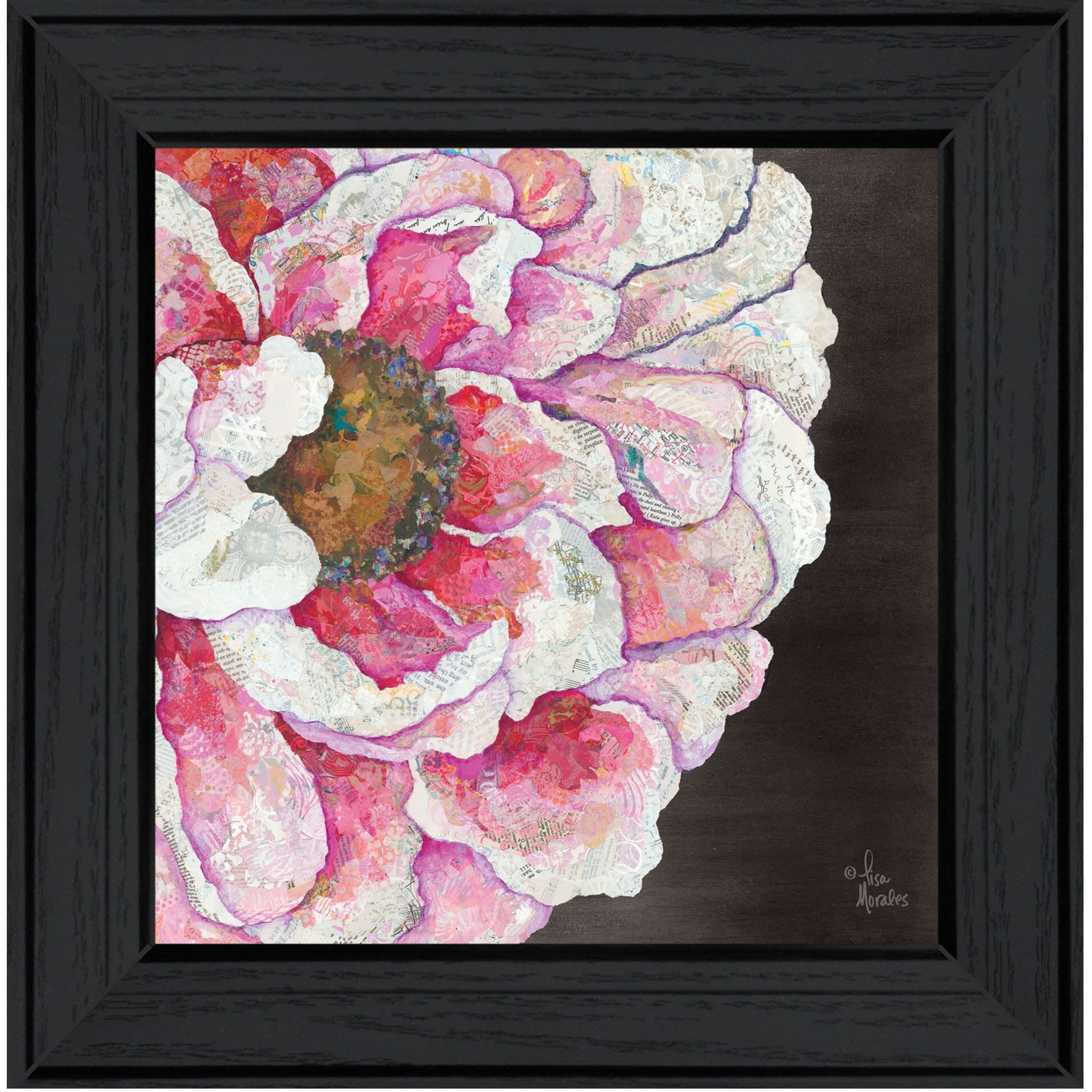 Blooms On Black I 2 Black Framed Print Wall Art