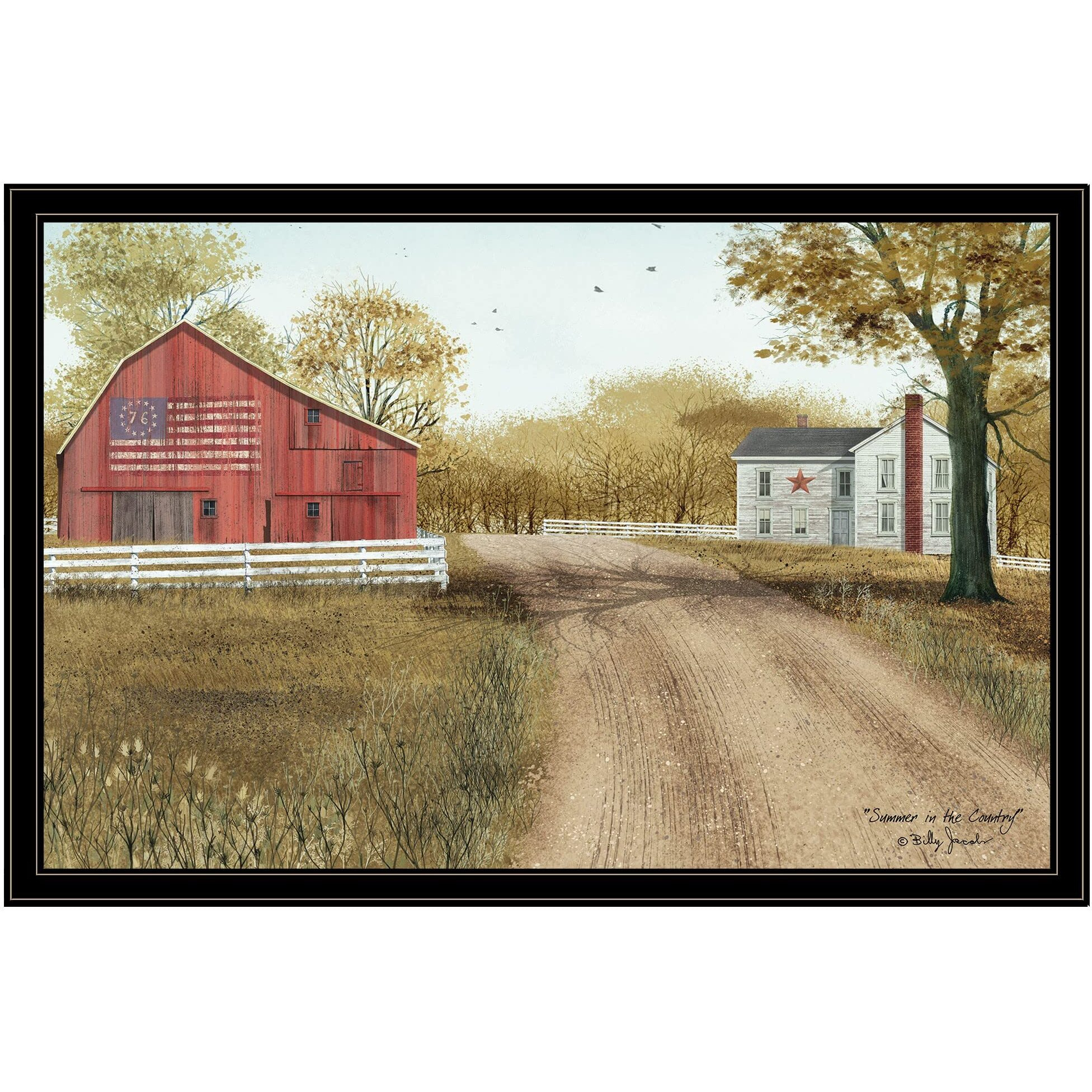 Summer In The Country 6 Black Framed Print Wall Art