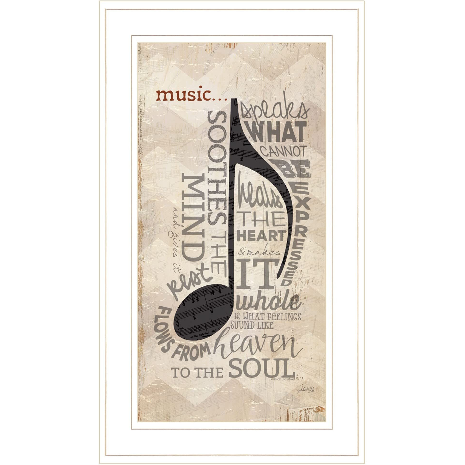 Music 4 White Framed Print Wall Art