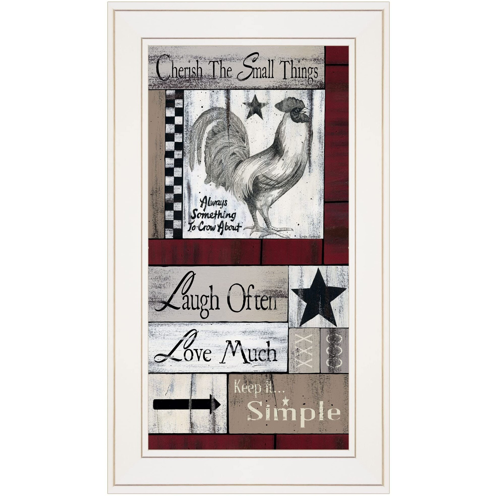 Cherish The Small Things 1 White Framed Print Wall Art