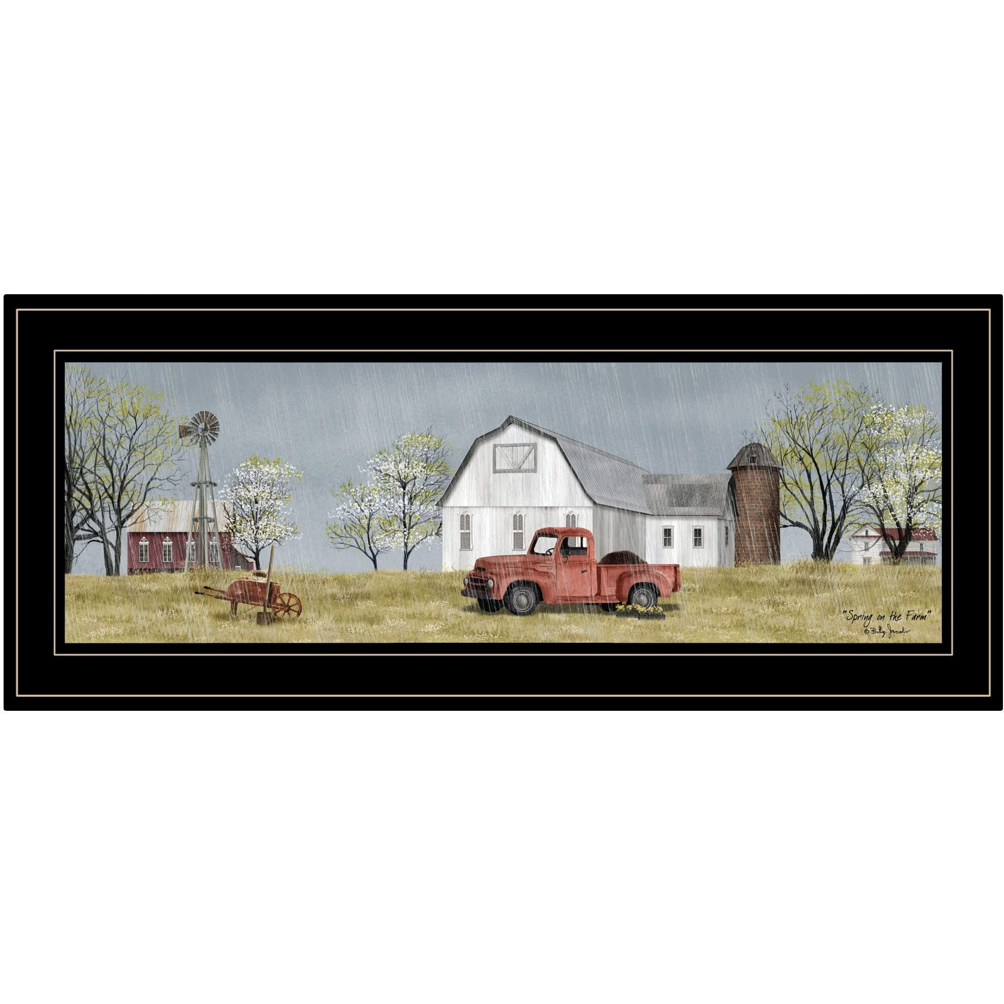 Spring On The Farm 2 Black Framed Print Wall Art