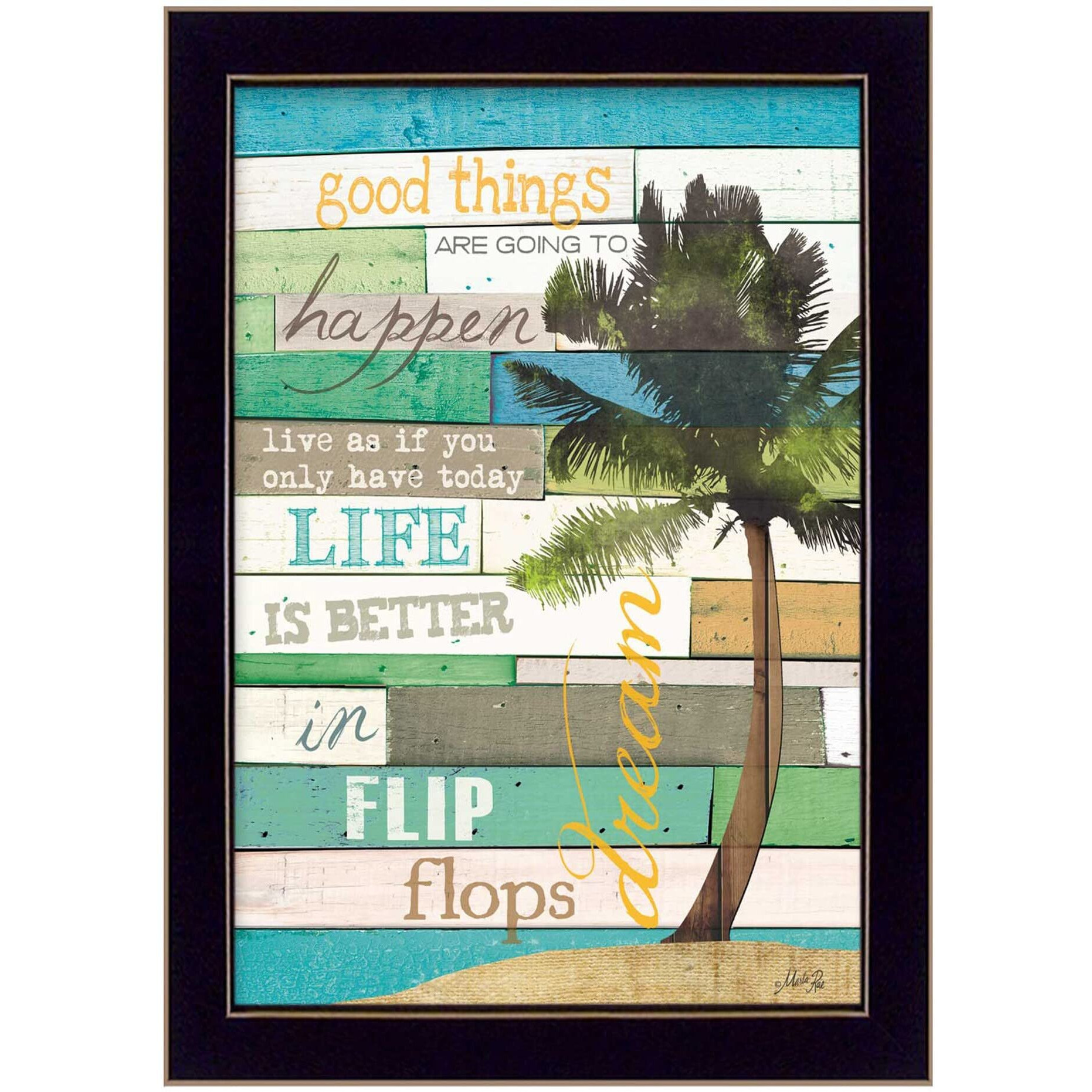 Good Things 1 Black Framed Print Wall Art