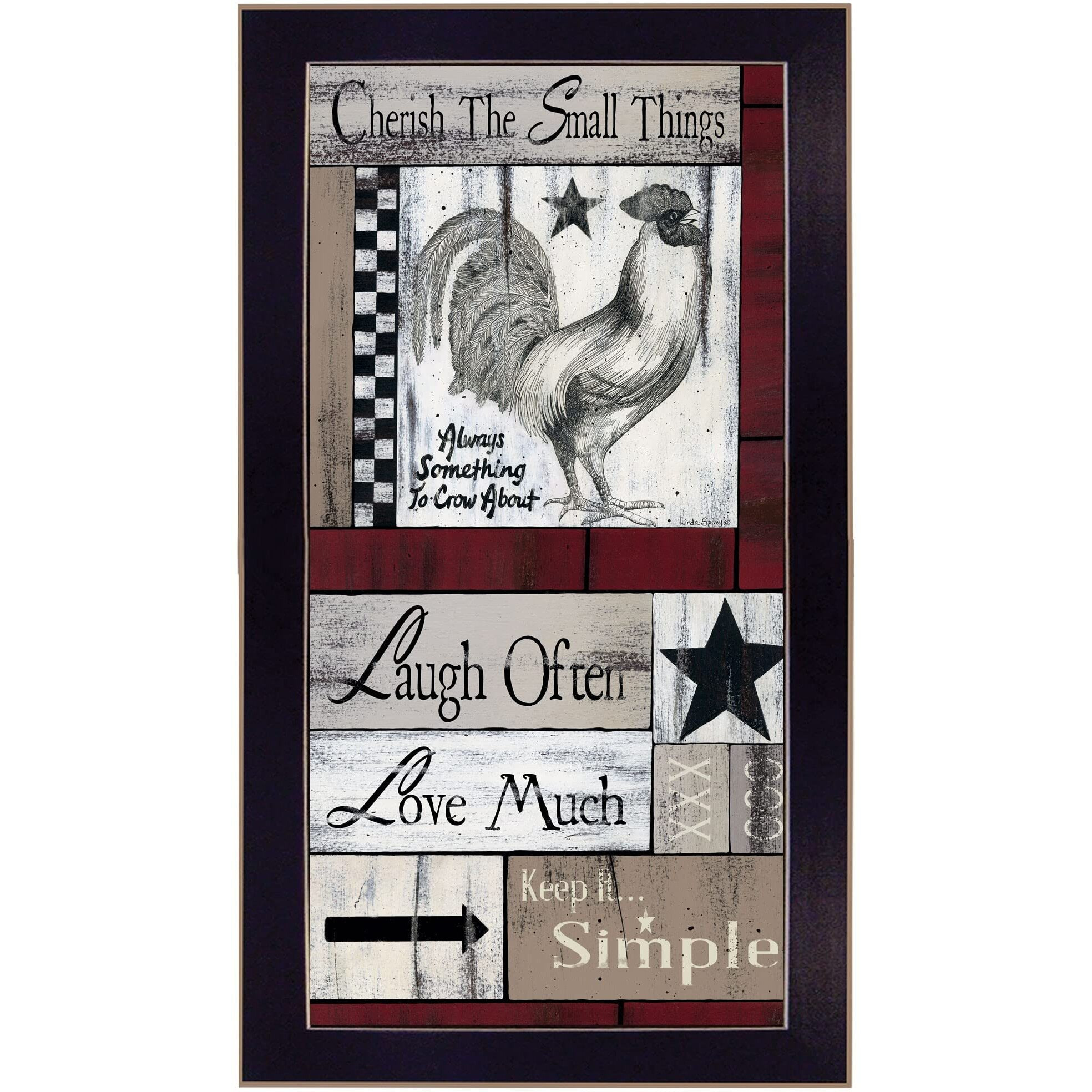 Cherish The Small Things 2 Black Framed Print Wall Art