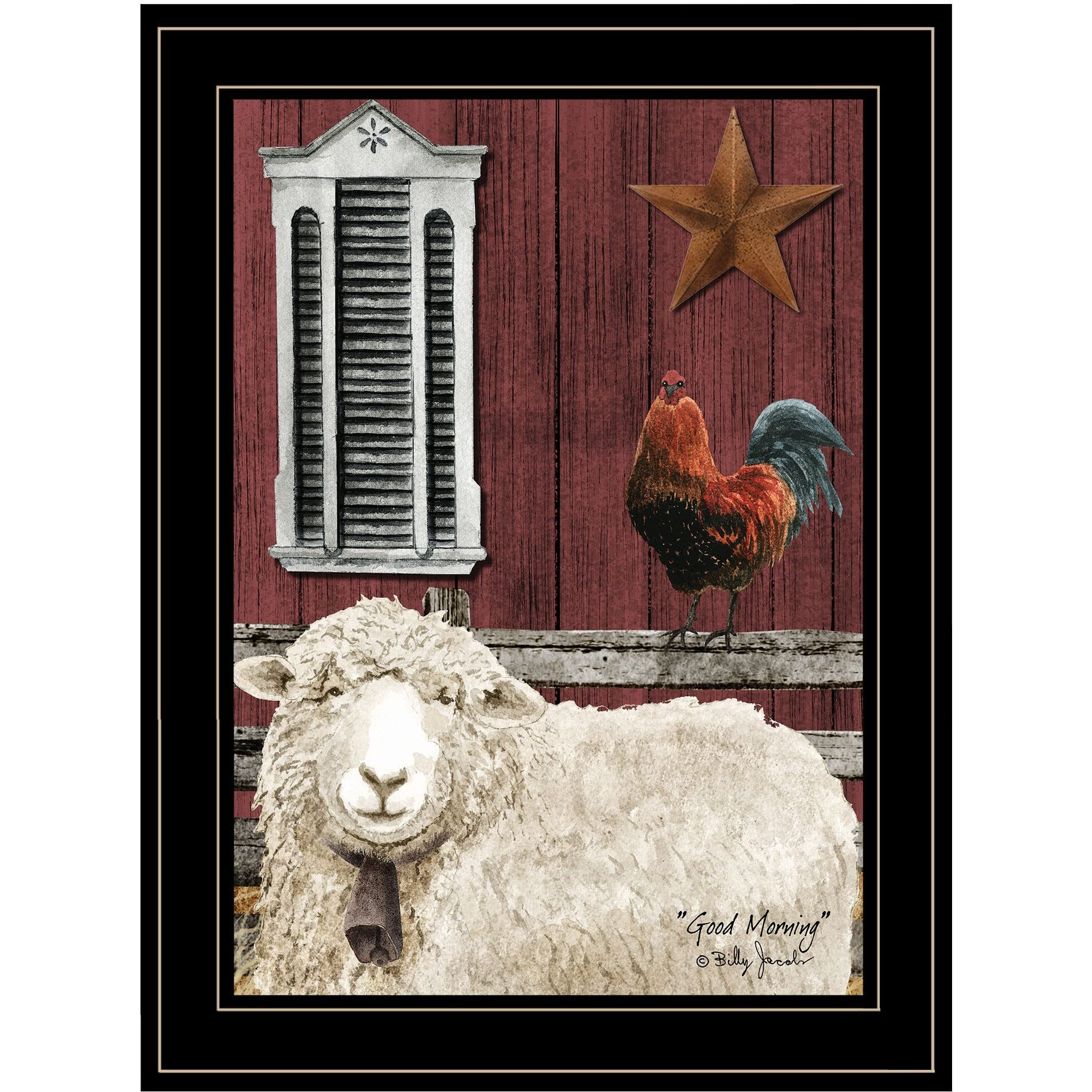 Good Morning 2 Black Framed Print Wall Art