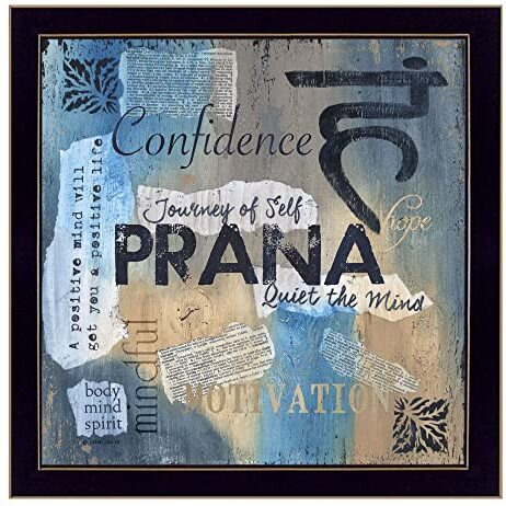 Yoga Series - Prana Black Framed Print Wall Art