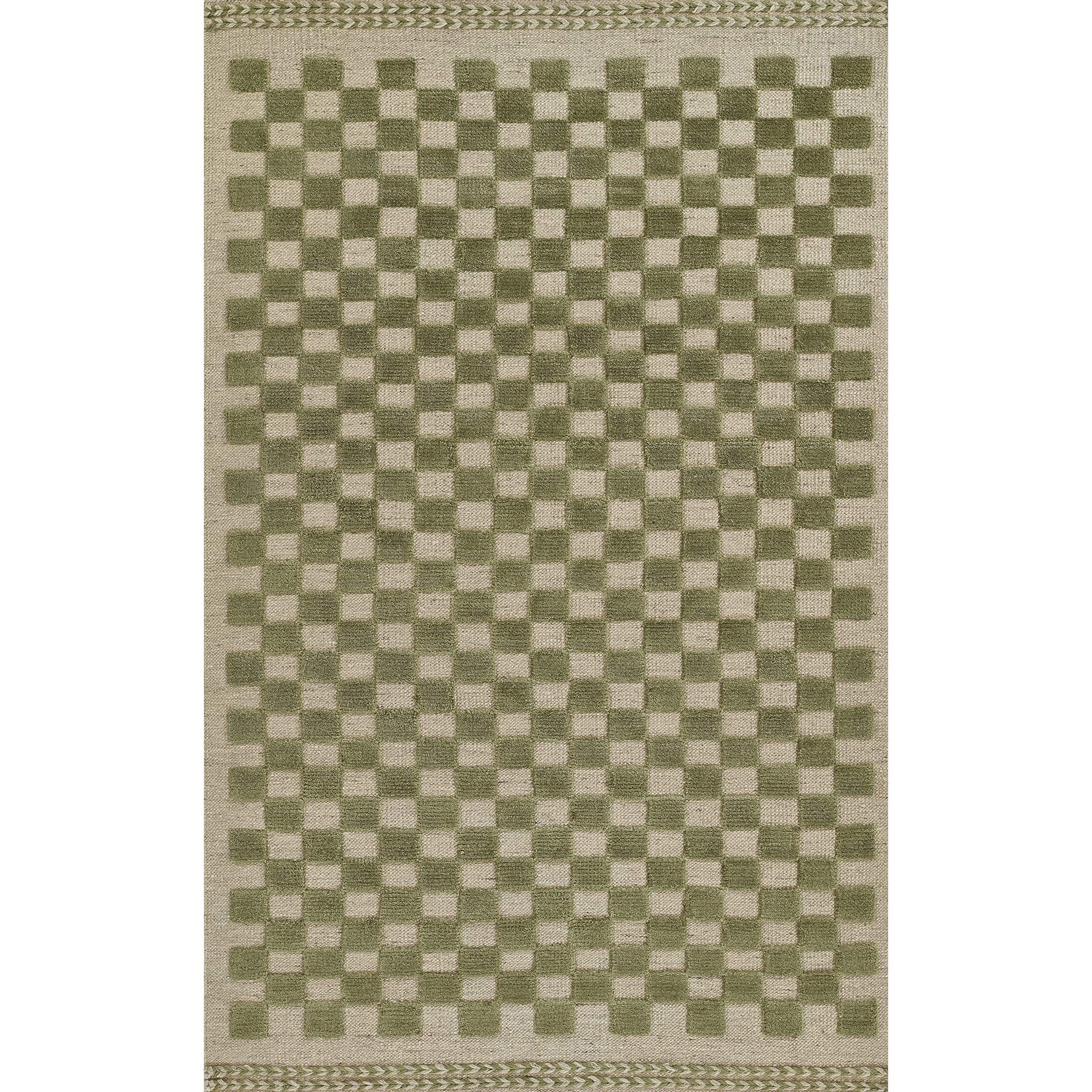 Momeni Willow Collection Indoor and Outdoor Green Area Rug, 6'3  x 9'0  Sized Mat for Living Room, Bedroom, Hallways, and Home Office