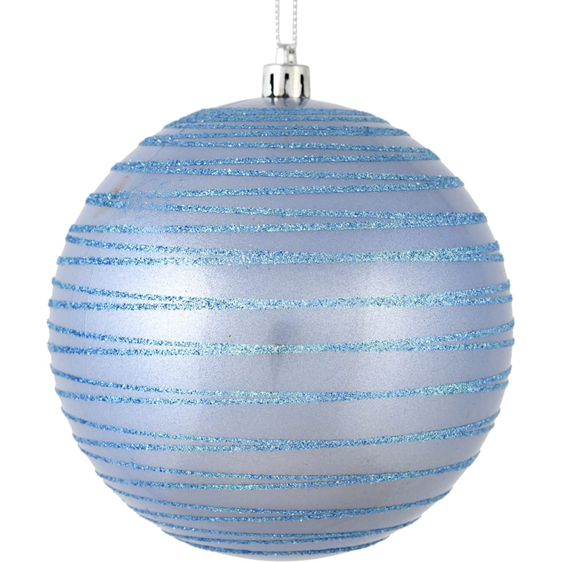 Vickerman 575543-6  Lilac Candy Glitter Ball Christmas Tree Ornament (3 pack) (N187834D)