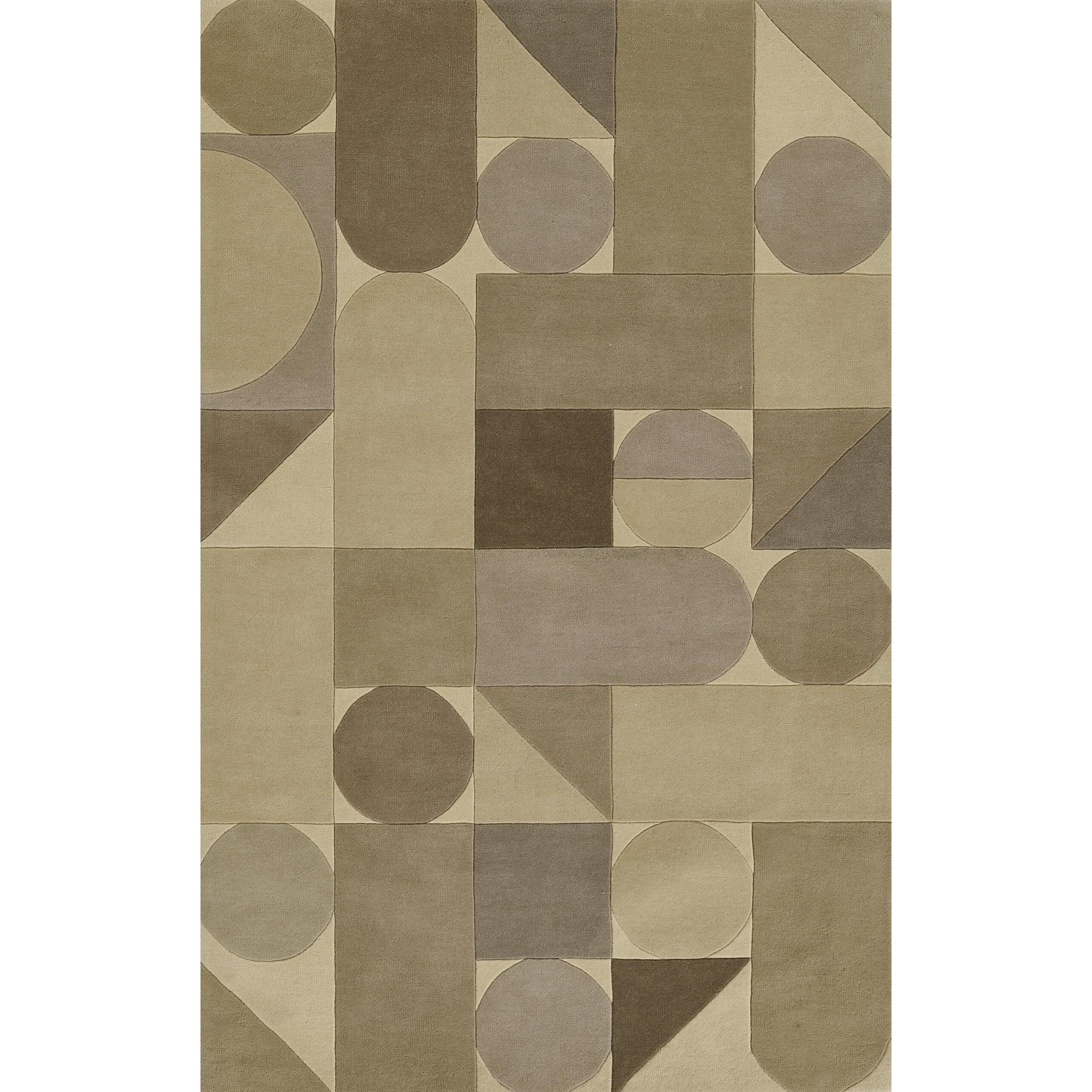 Novogratz Delmar Collection Wool Area Rug, Neutral, 3'6  x 5'6  Size Mat for Living Room, Bedroom, Dining Room, Nursery, Hallways, and Home Office