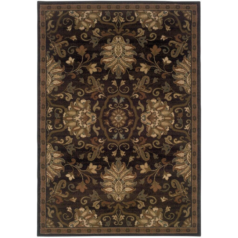 HomeRoots 509023 10 x 13 ft. Oriental Power Loom Stain Resistant Area Rug Multi Color