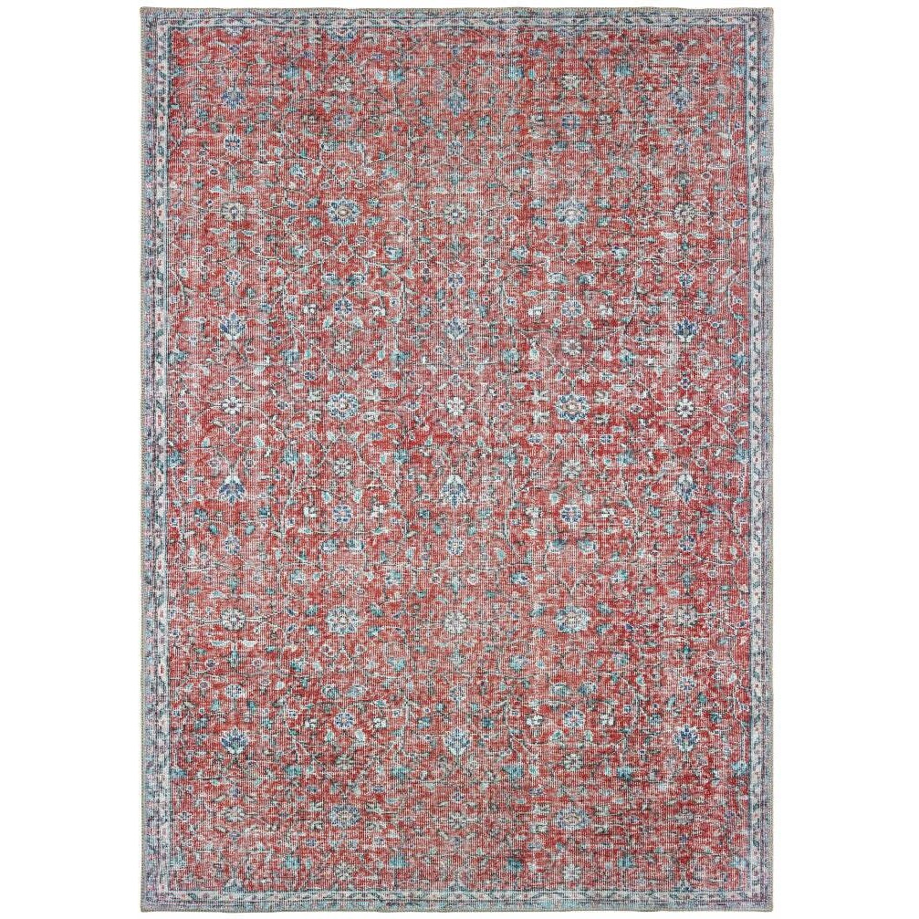 HomeRoots 509781 8 x 10 ft. Oriental Power Loom Stain Resistant Rectangle Area Rug Red & Blue