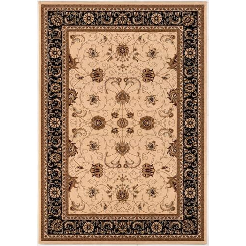 HomeRoots 528837 10 x 13 in. Oriental Non Skid Area Rug Black & Tan