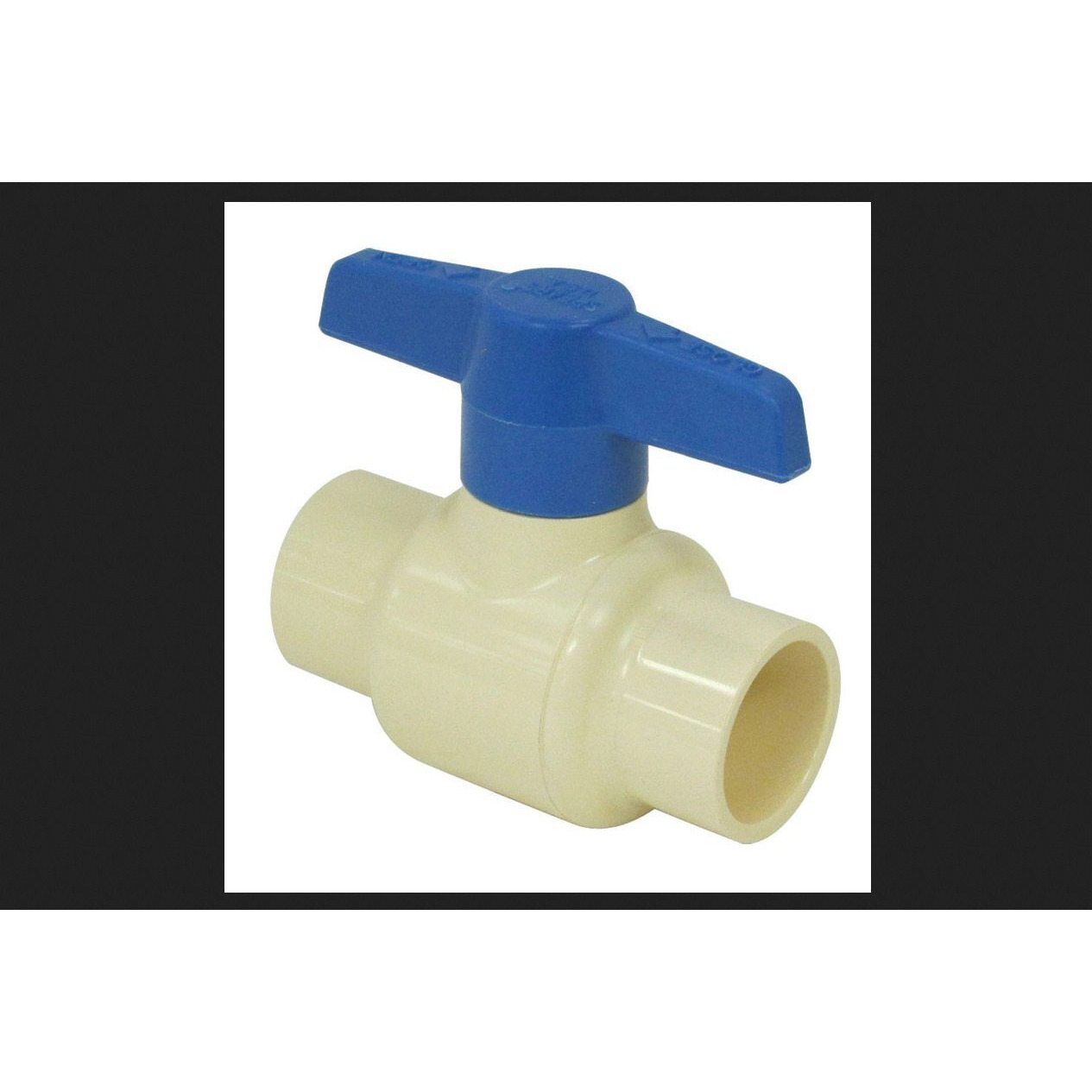 King Brothers Inc. CBV-1000-S 1-Inch Solvent PXL CPVC Ball Valve, Tan