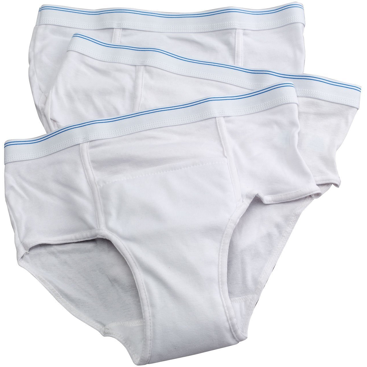 3 Pack Men's Reusable Incontinence Underwear, 6 oz.