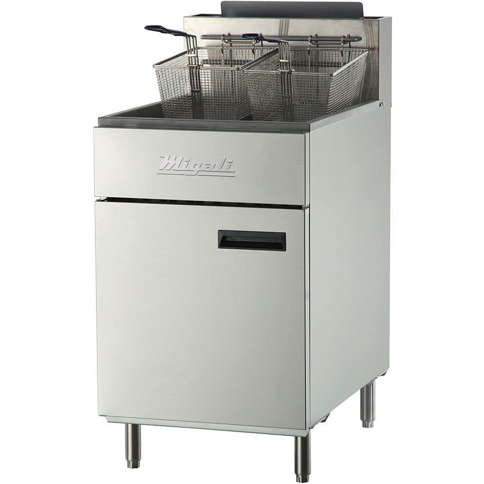 Migali C-F75-LP Competitor Series Fryer, Liquid Propane Gas, Floor Model, 21.1  W, 75 lb Oil Tank