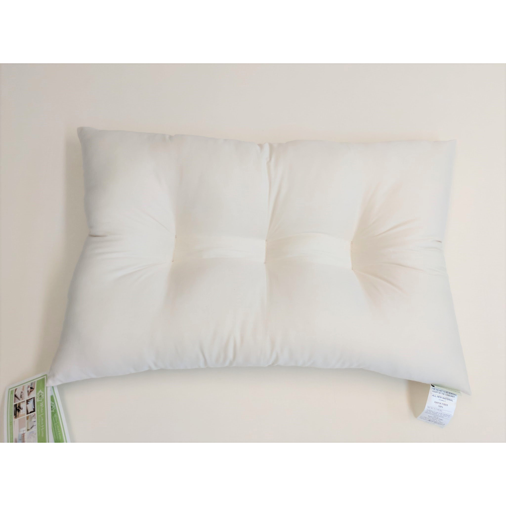 White Lotus Home KaPillow-Kapok Contour Sleeping Pillow, Queen/Firm