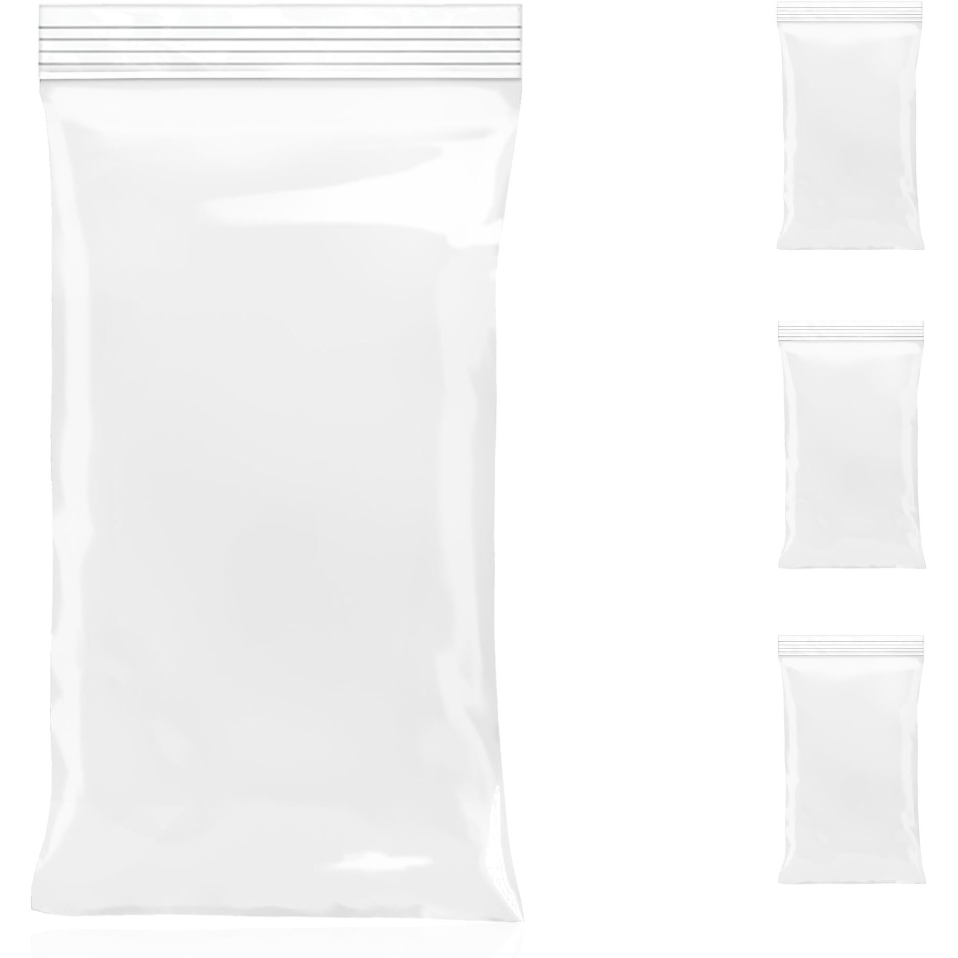 Amiff Clear Plastic Reclosable Zipper Bags, 5 x 8 Inches. 100 Pack 2 Mil Reclosable Plastic Bags ith Zipper Closure. Durable Industrial Poly Bags Reclosable. Waterproof Reclosable Zip Bags Clear