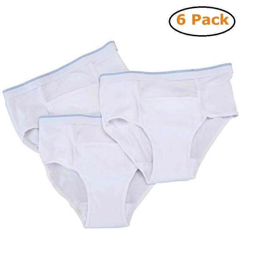 Men's Reusable Incontinence Brief 6oz 3-Pack - Size -2X-Large 46-48 - Pack of 2