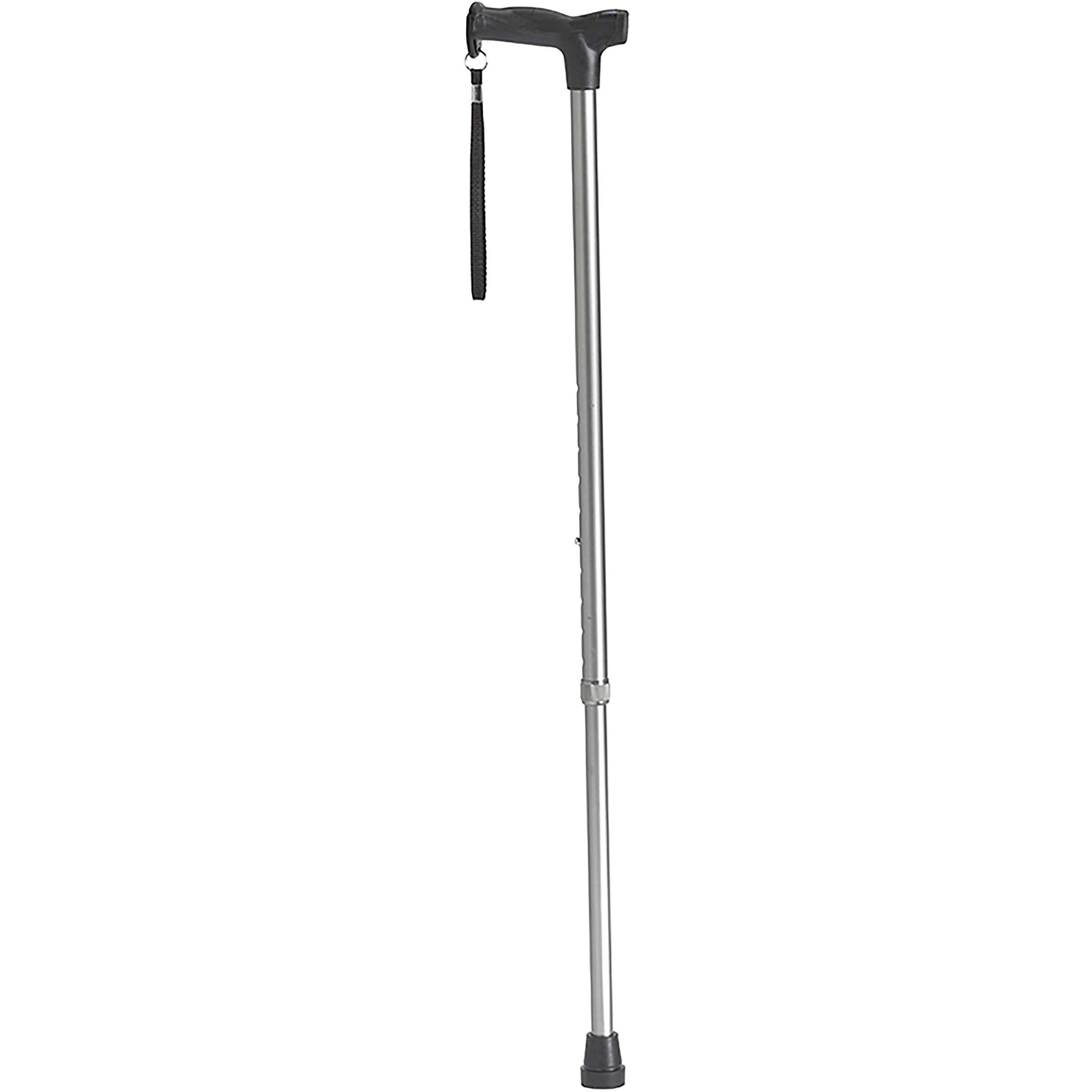 Drive Medical RTL10336GR Comfort Grip Cane, Graphite, Aluminum Tubing, Wrist Strap, Height Adjustment with Locking Ring, Supports up to 300 lb