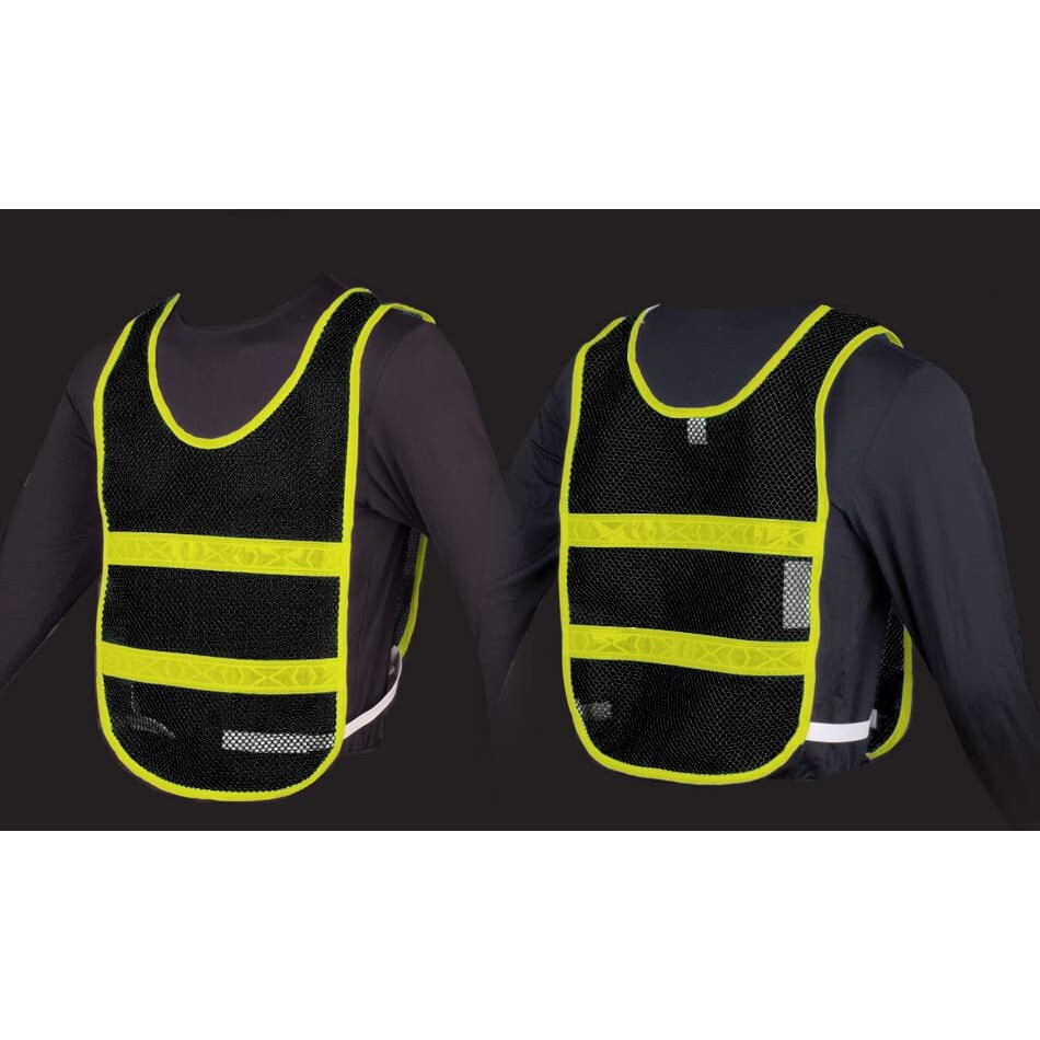 Reflective Standard Safety Vest Black/Lime L