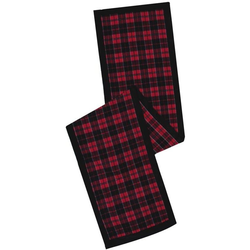 Vickerman 506189, 14in x 90in Holiday Plaid Table Runner (QTX17614)