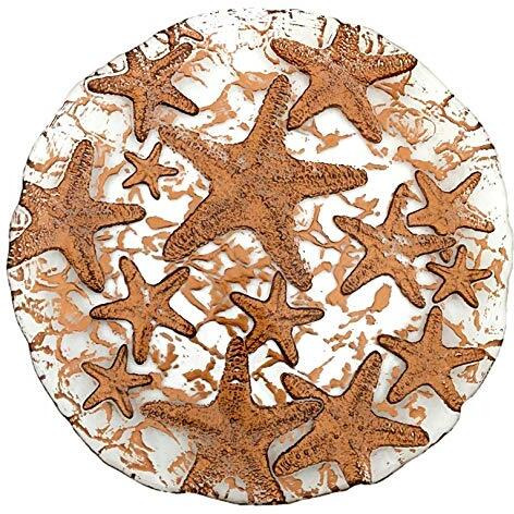 Red Pomegranate 1015-3 Sea Star Dessert Plate Mirror44 Bronze - Set of 4