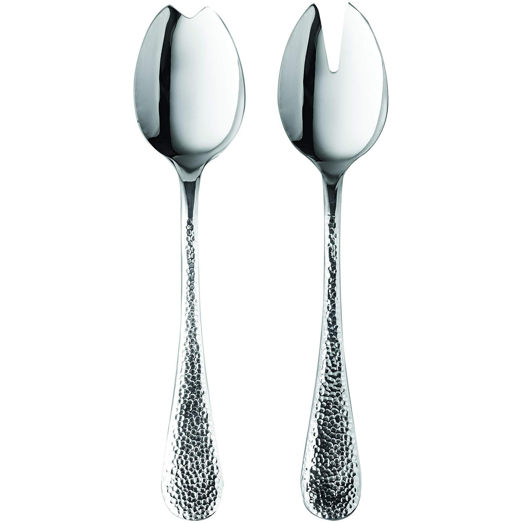 Mepra Epoque Salad Server Set  Stainless Steel Finish, Dishwasher Safe Cutlery for Fine Dining