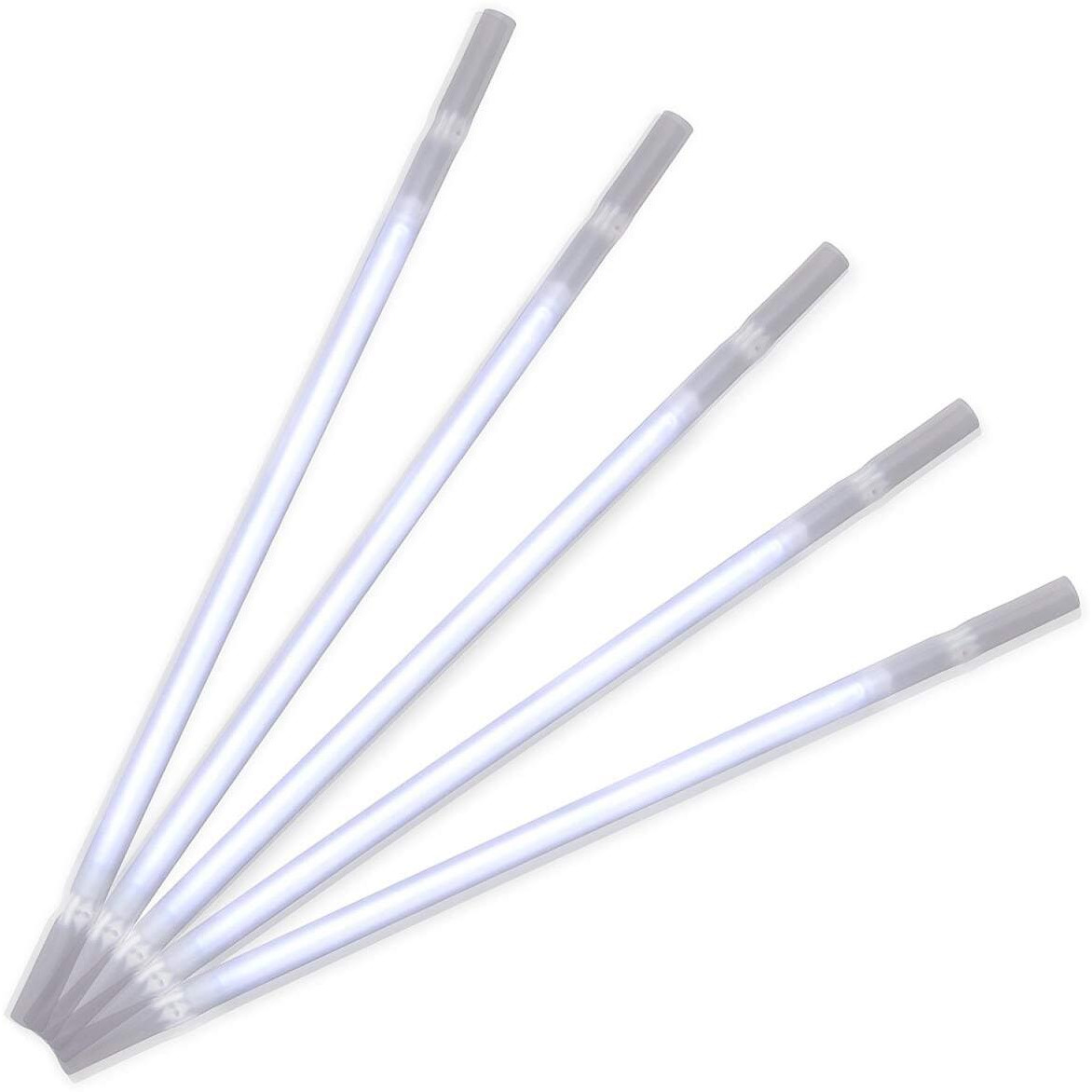 blinkee 47 White Glow Drinking Straws - Pack of 25