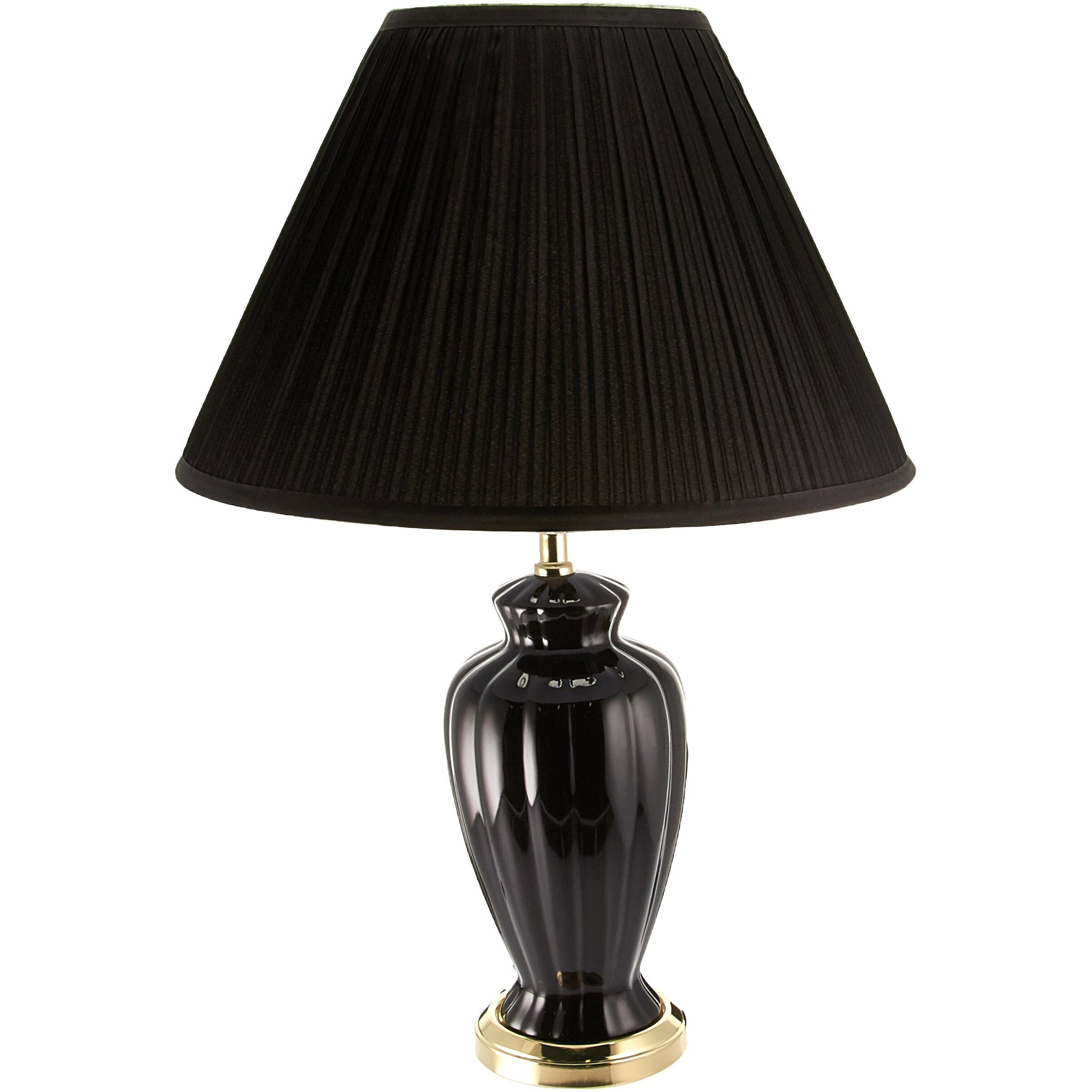 ORE International 6118BK 26-Inch Ceramic Table Lamp, Black