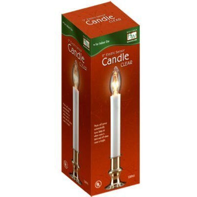 NOMA/INLITEN-IMPORT 1528-88 9-Inch Sensor Candle, Clear