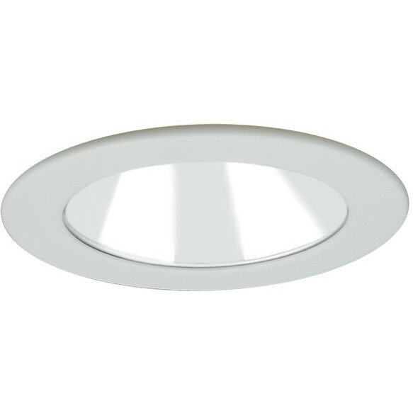 Jesco Lighting TM302CHWH 3-Inch Aperture Low Voltage Trim Recessed Light, Adjustable Open Reflector, Chrome Finish with White Trim