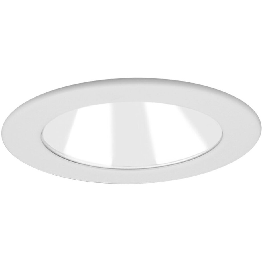 Jesco Lighting TM302WHWH 3-Inch Aperture Low Voltage Trim Recessed Light, Adjustable Open Reflector, All White Finish