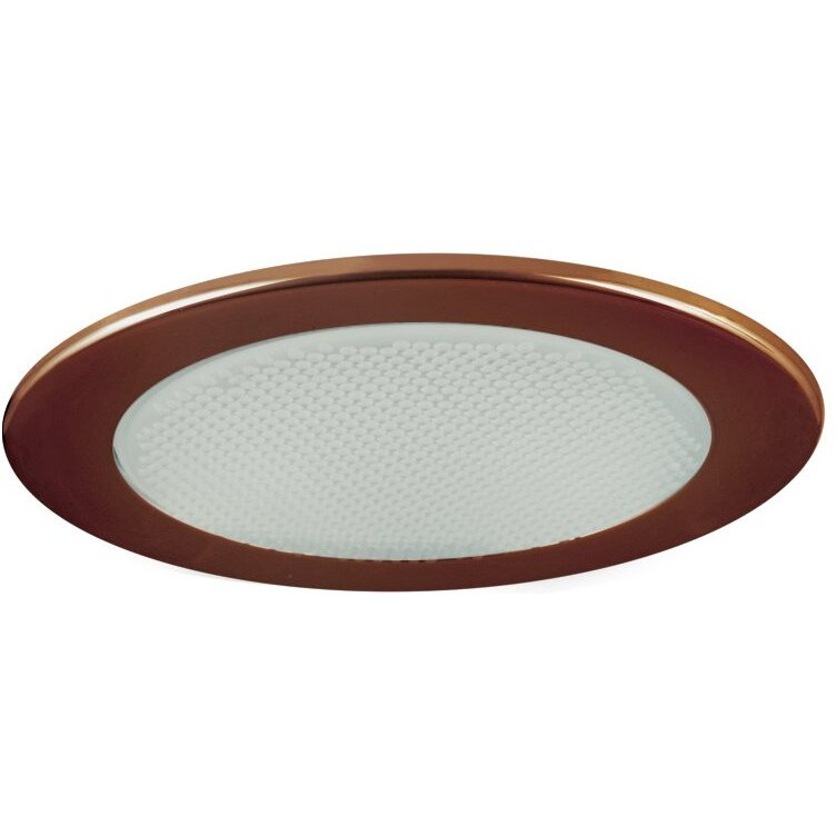 Jesco Lighting TM412AB 4-Inch Aperture Low Voltage Trim Recessed Light, Albalite Glass for Shower, Antique Bronze Finish