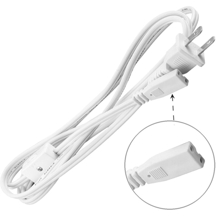 Jesco Lighting SP-PCSW Accessory - 72  2-Wire Power Cord and Plug with Switch, White Finish