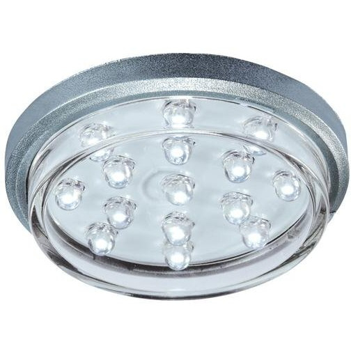 Jesco Lighting H-SL47-12V-B-S LED Flush Mount, Matte Silver Finish with Clear Glass