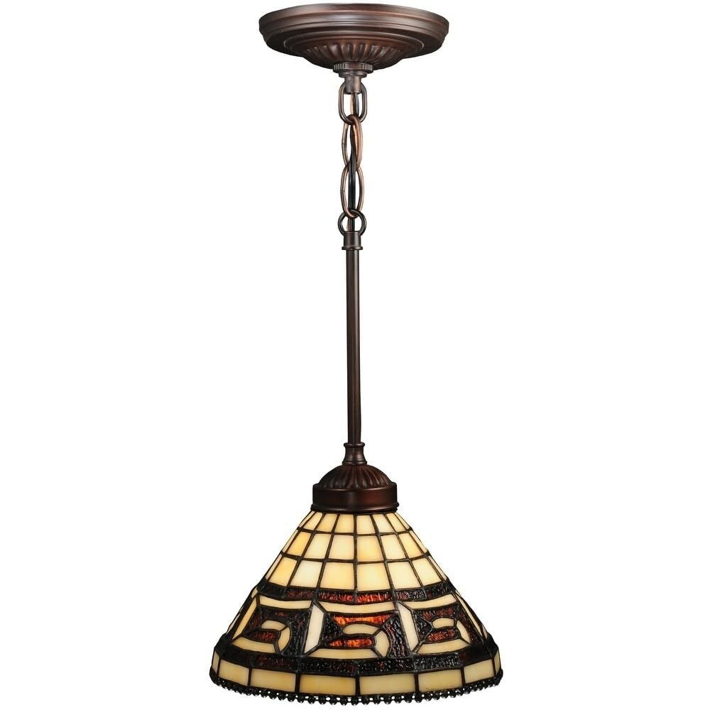 Meyda Tiffany 109063 Greek Key Ceiling Fixture, 8  Width