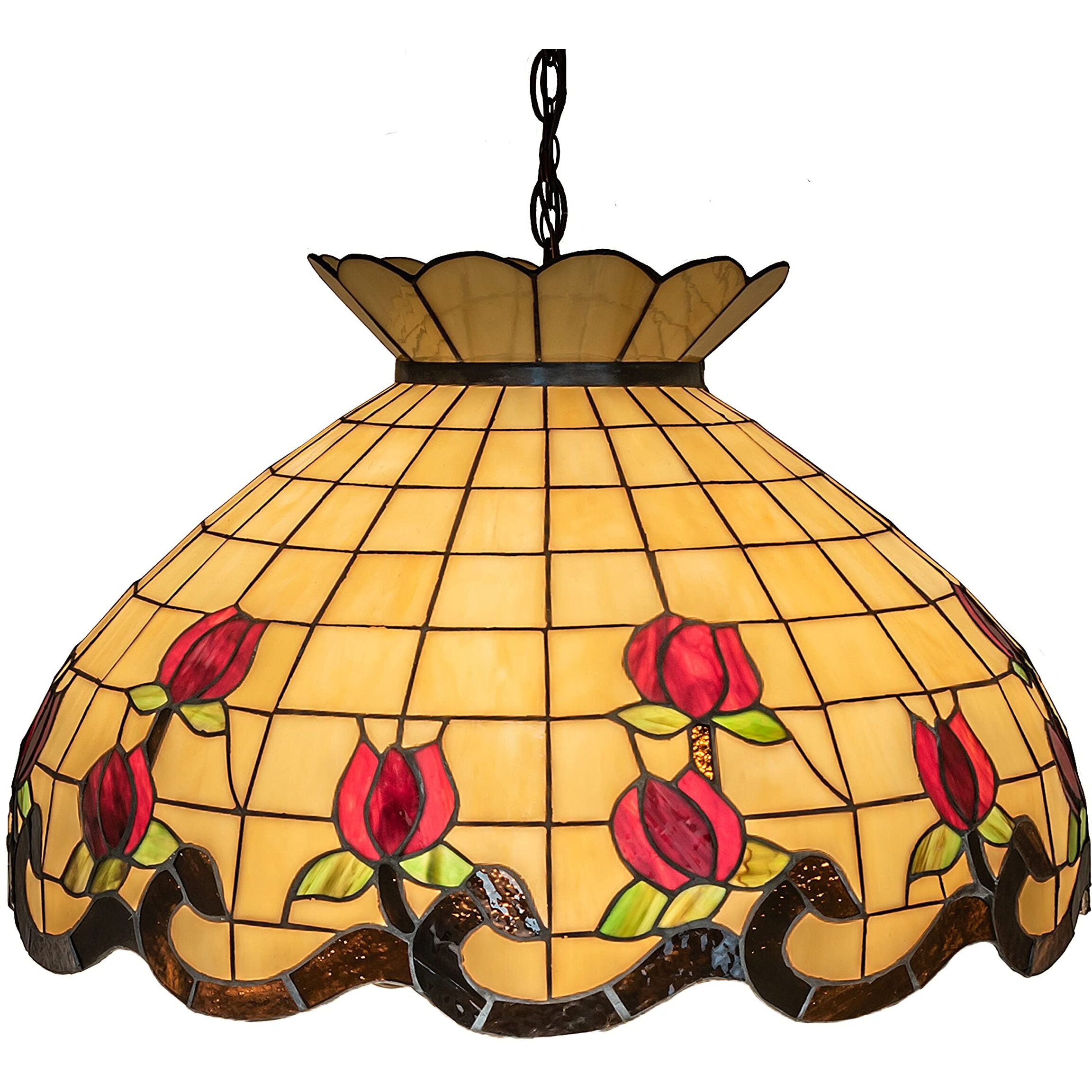 Meyda Lighting 23  Wide Roseborder Pendant