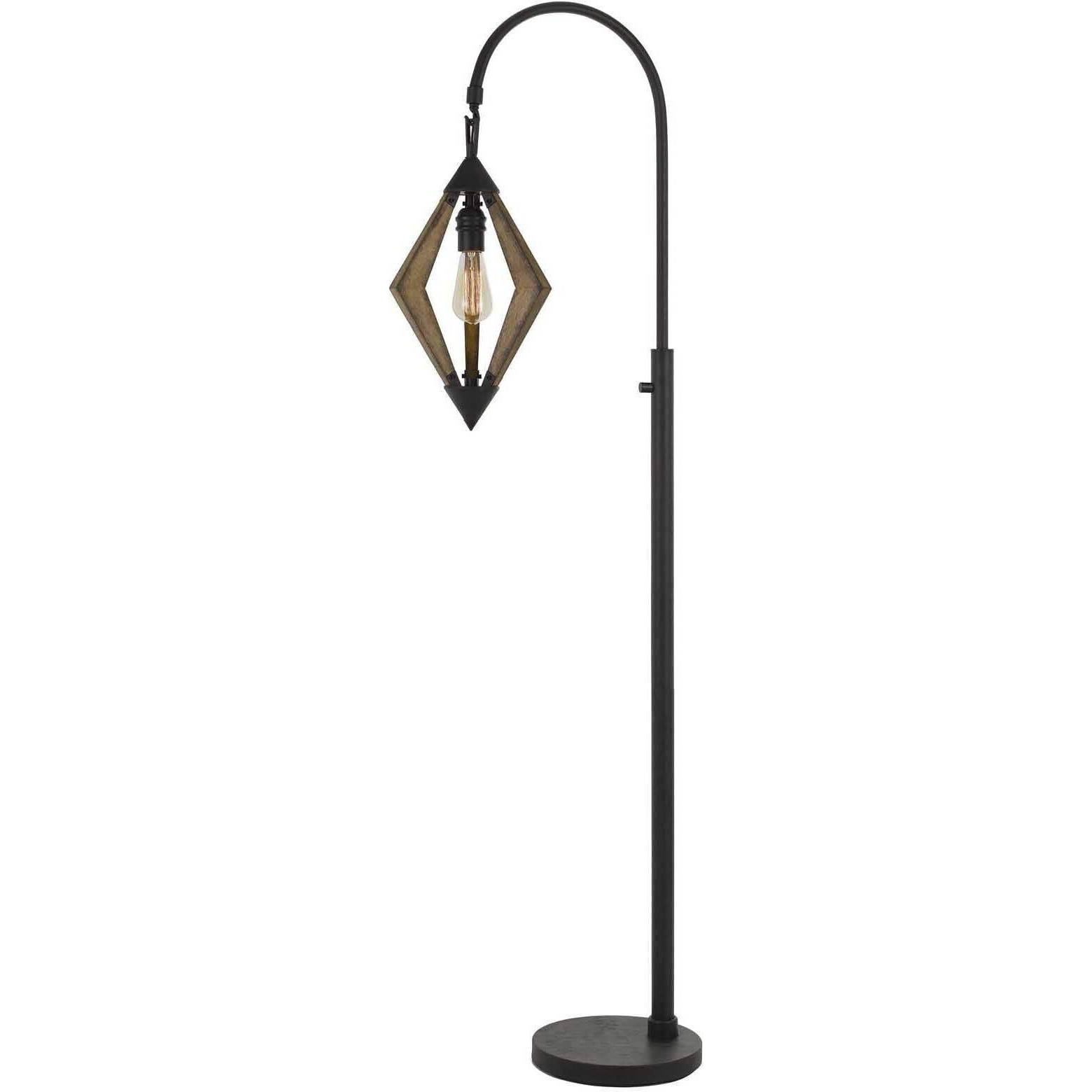 HomeRoots 526278 67 in. Traditional Shaped Floor Lamp Black