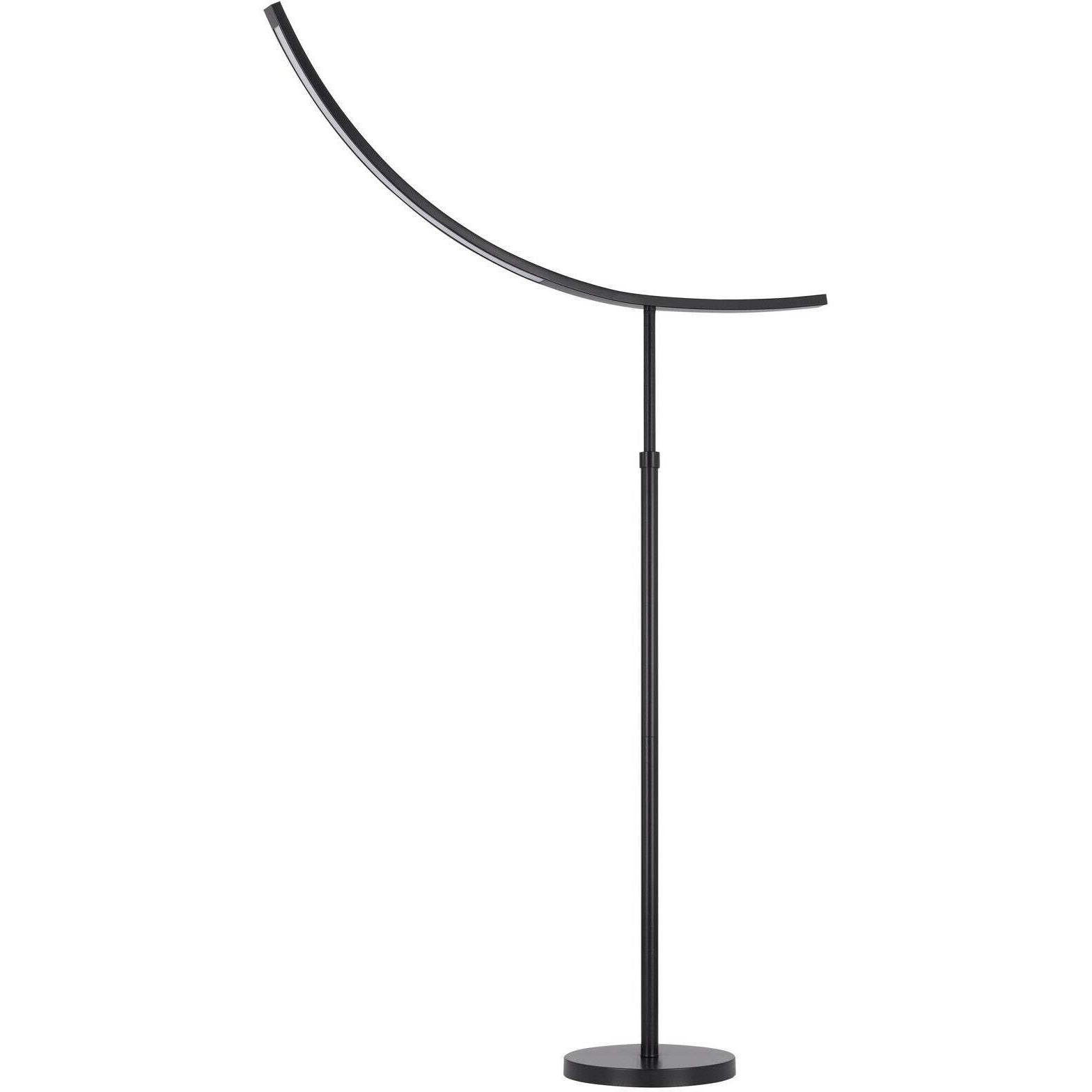 HomeRoots 526305 74 in. Bronze Adjustable LED Traditional Shaped Floor Lamp