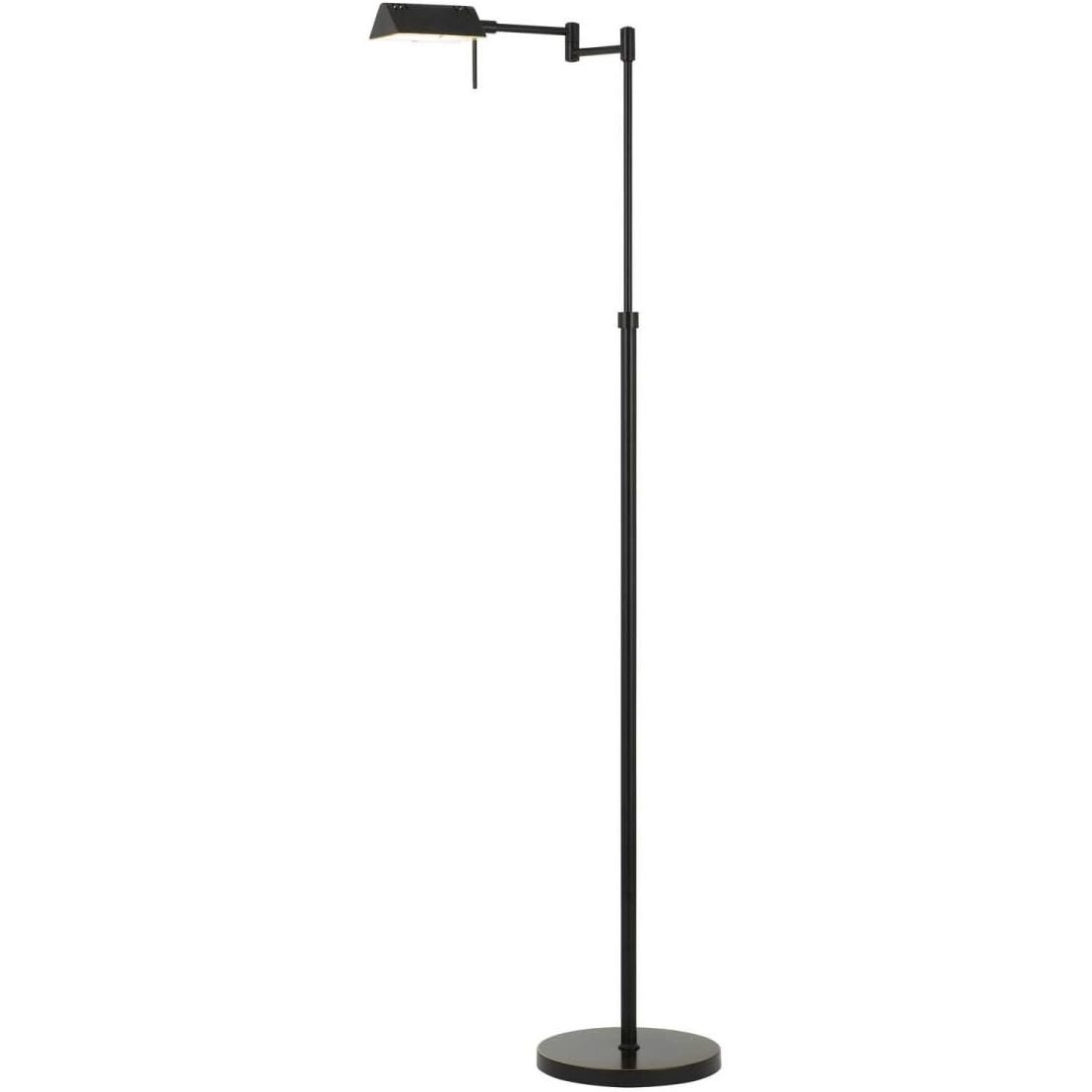 HomeRoots 526277 61 in. Bronze Adjustable Swing Arm Floor Lamp