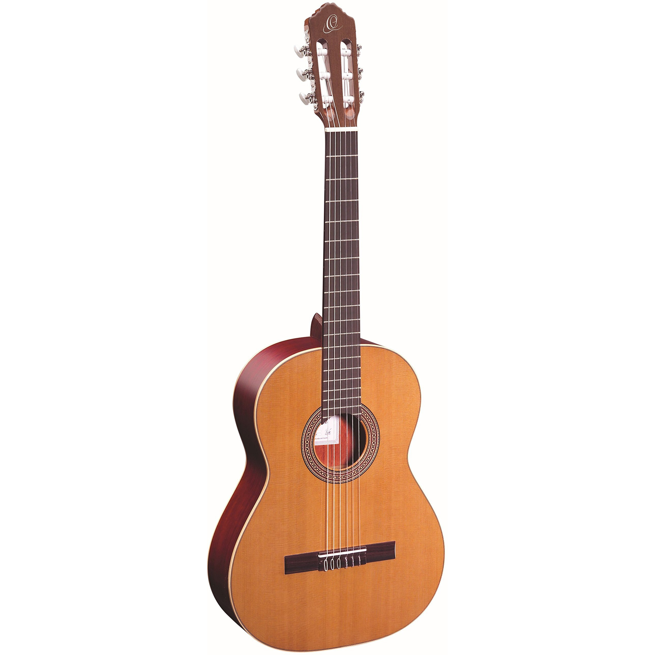 Ortega Guitars 6 String Traditional Series - Made in Spain Solid Top Classical Guitar w/Bag, Right (R200)