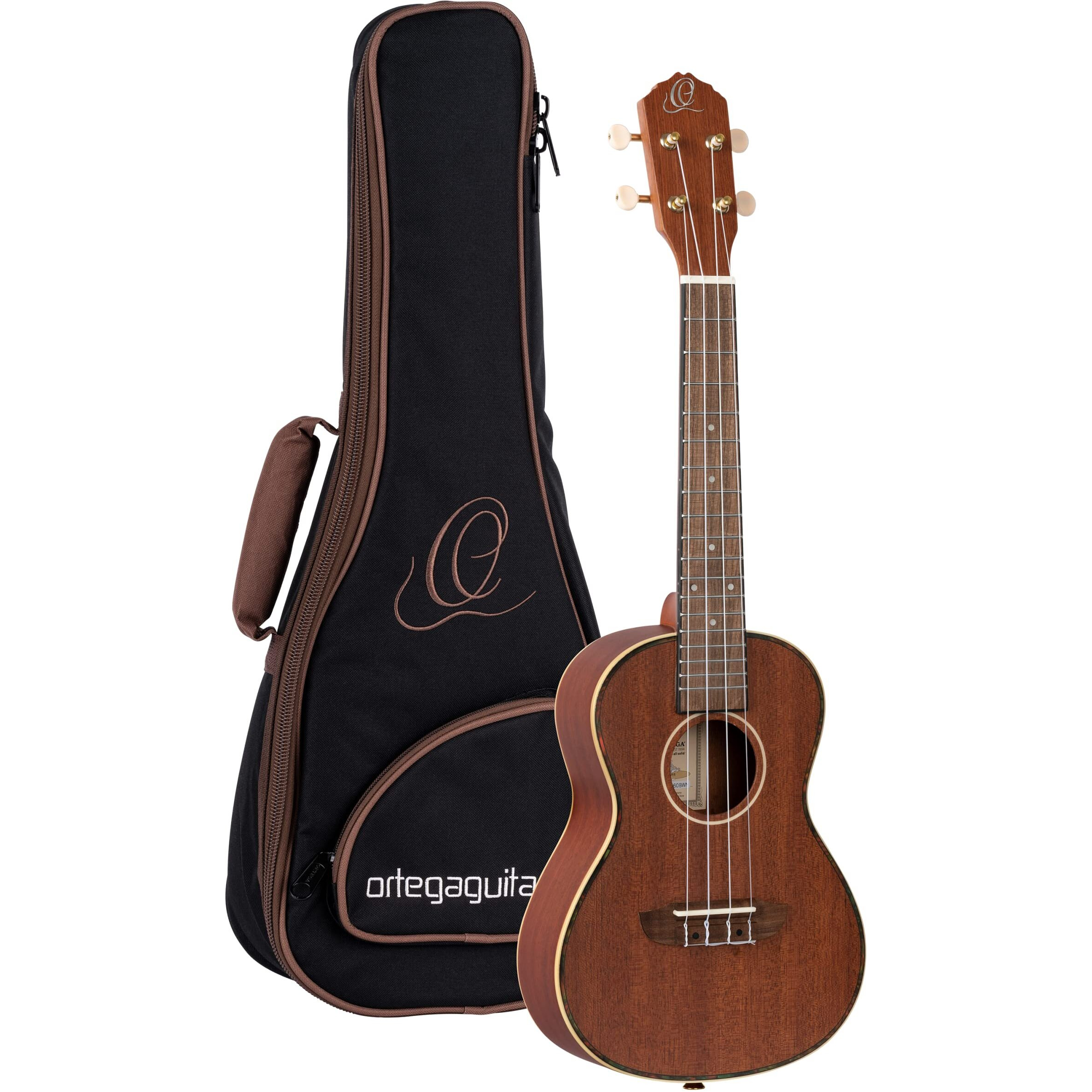 Ortega Guitars, 4-String Timber Series All Solid Concert Ukulele w/Bag, Right, Konzert (RU11)