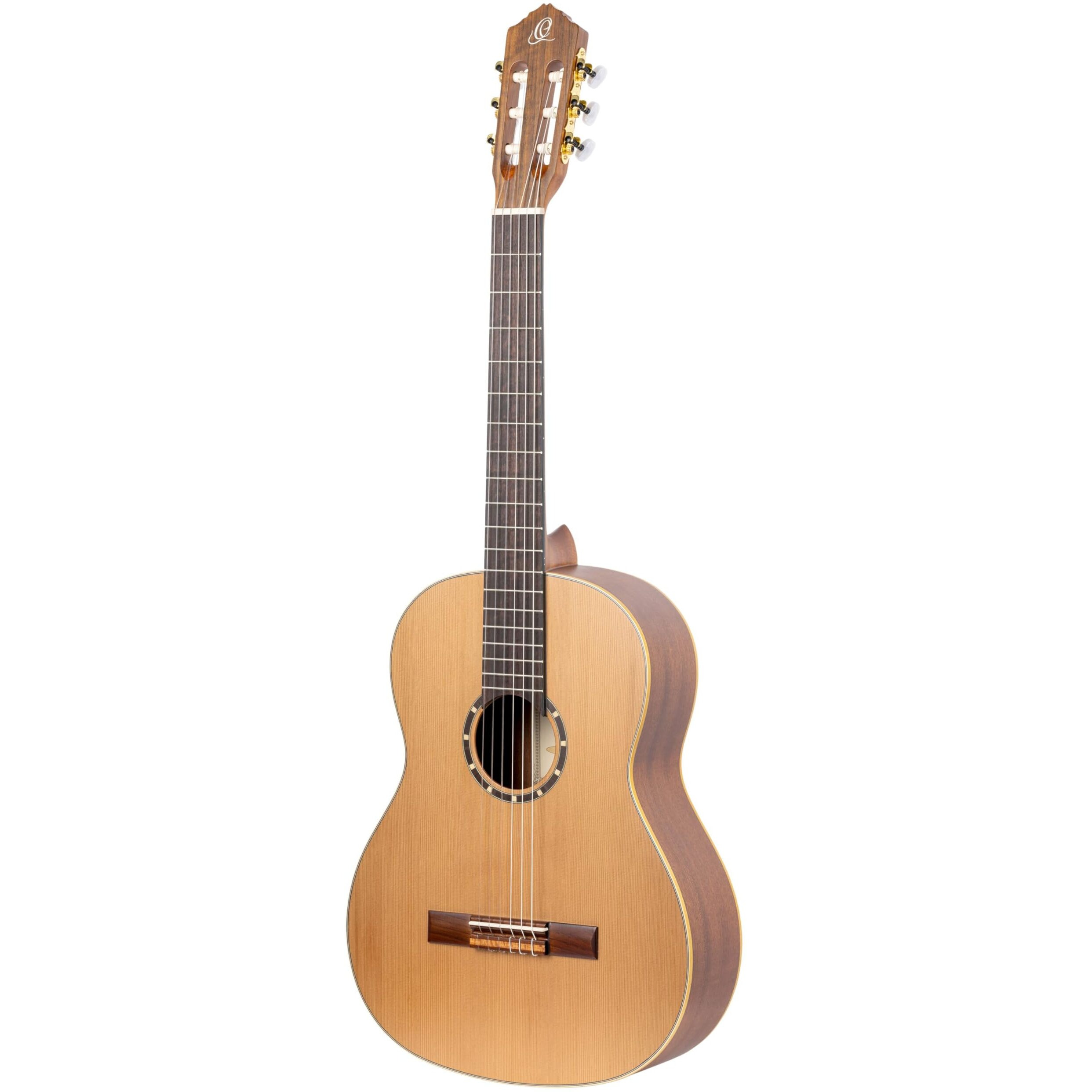 Ortega Guitars 6 String Family Series Pro Left-Handed Solid Top Nylon Classical Guitar w/Bag, (R131L)