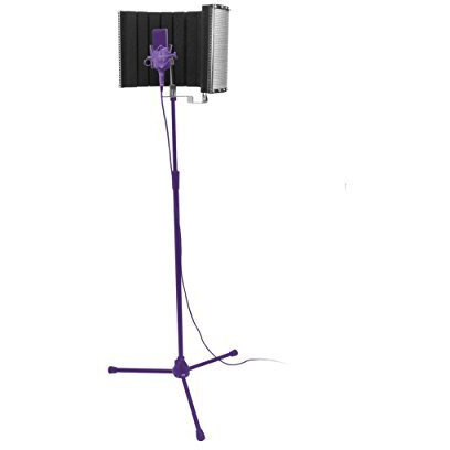 On-Stage ASMS4730 Isolation Shield (Background Noise and Reflection Barrier for Microphones, Portable Absorption and Diffusion, 5/8-27 Threaded Mic-Stand Mount, Adjustable Height and Distance)