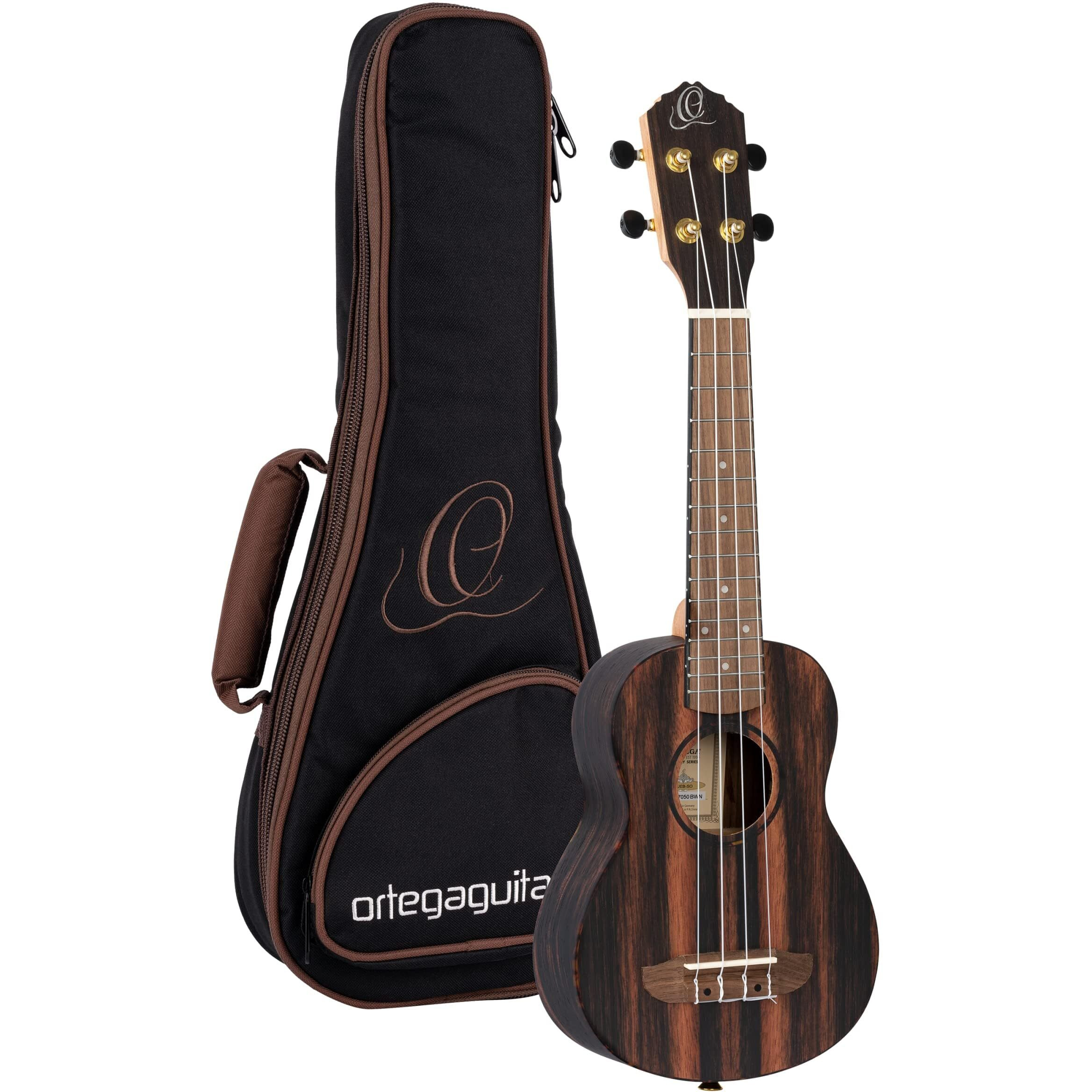 Ortega Guitars, 4-String Timber Series Concert Ukulele w/Bag, Right, one size (RUEB-SO)