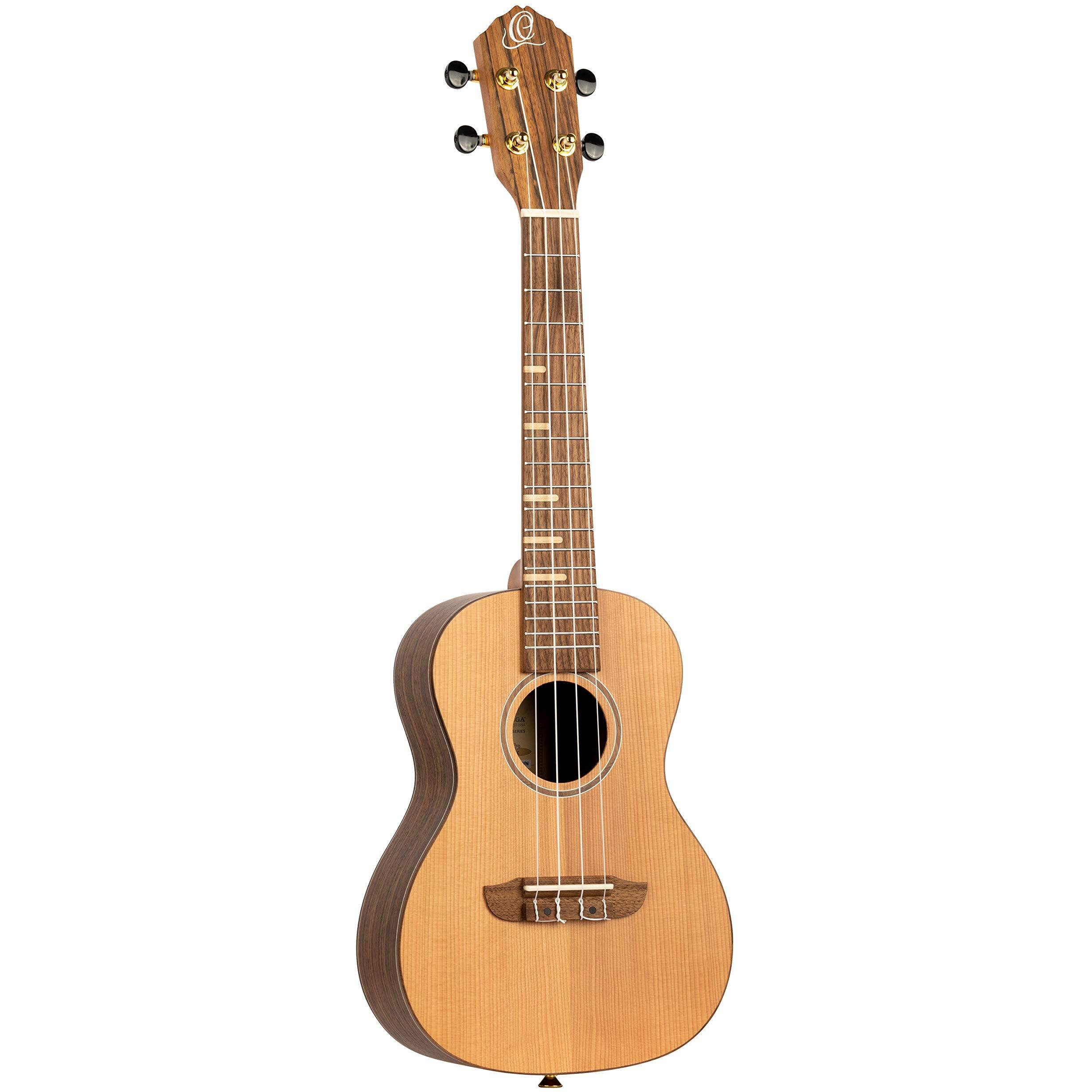 ORTEGA Timber Series Soprano Ukulele - Solid Cedar Top / Walnut Back & Sides / Maple Fingerboard Inserts - Natural