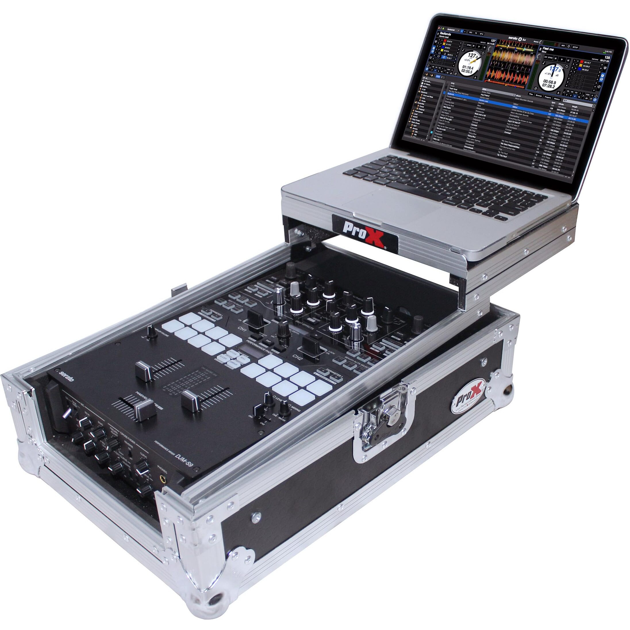 ProX Flight Case for Pioneer DJM-S9 & DJM-S7 Mixer with Sliding Laptop Shelf (XS-DJMS9LT)