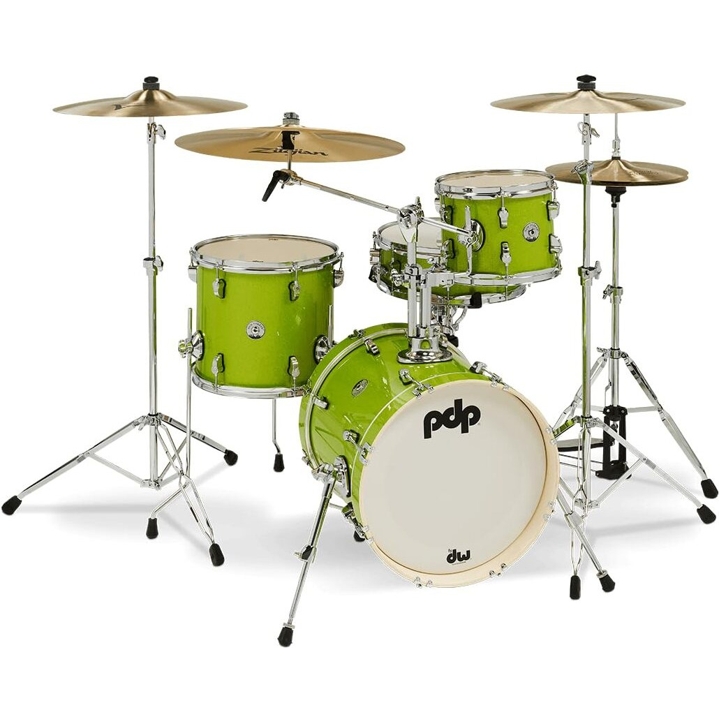 PDP New Yorker 4-piece Shell Pack - Electric Green Sparkle