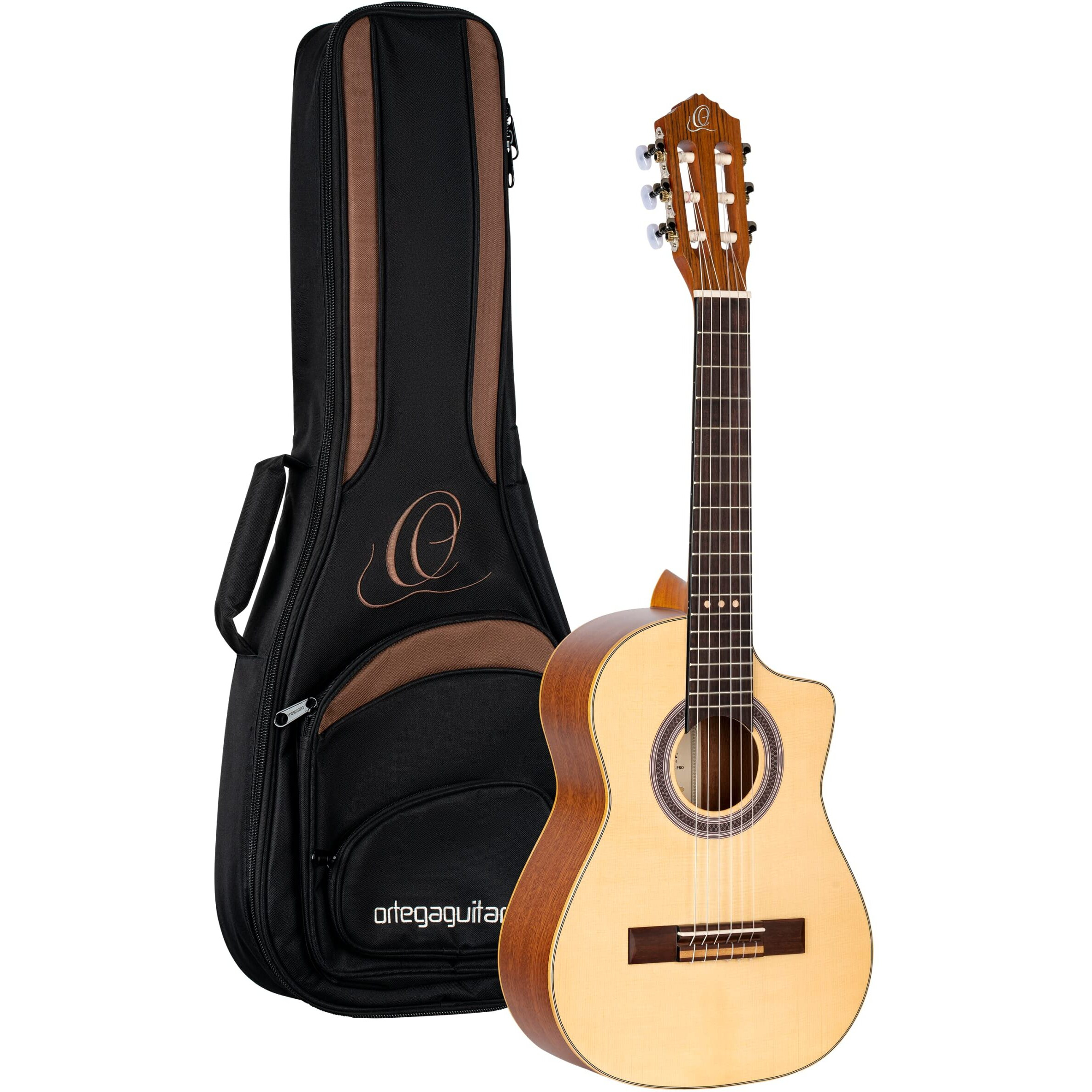 Ortega Guitars Requinto Series Pro 6 String Acoustic Guitar, Right (RQ38)