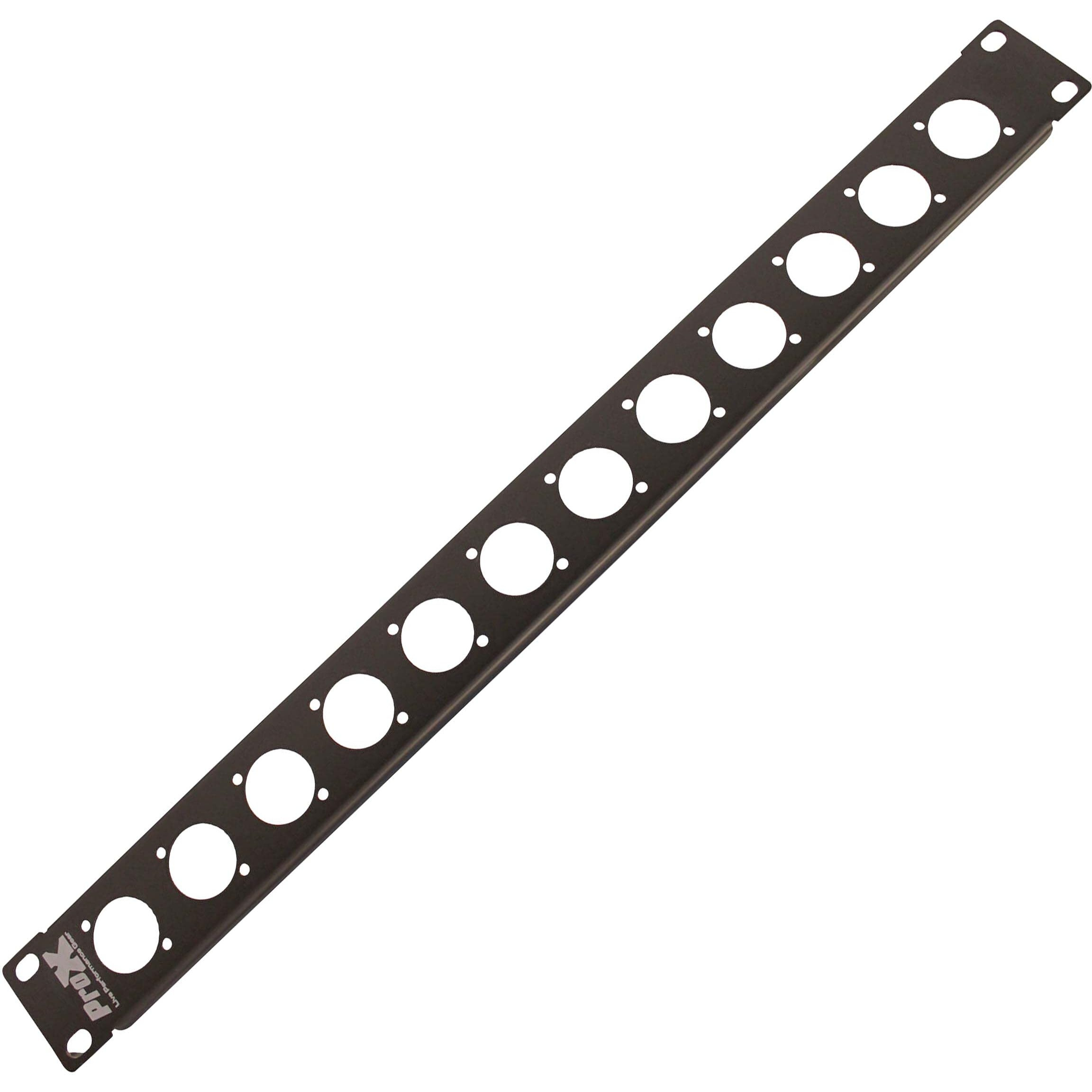 ProX T-1U12XLR 1U Rack Panel Punched for 12 XLR, Speaker Tist connector or Poer Connection compatible Connectors